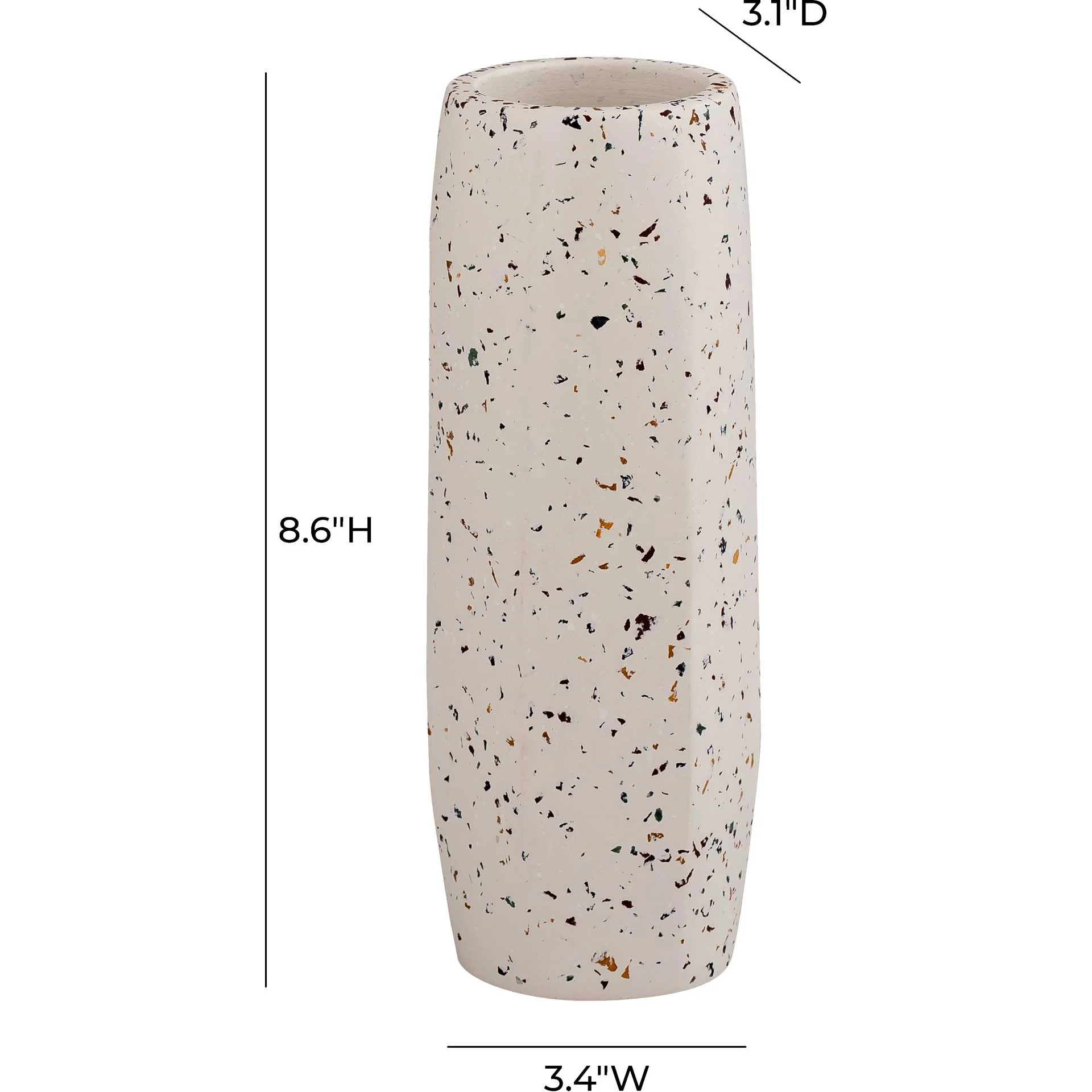 Tegan Vase White Terrazzo - Image 3