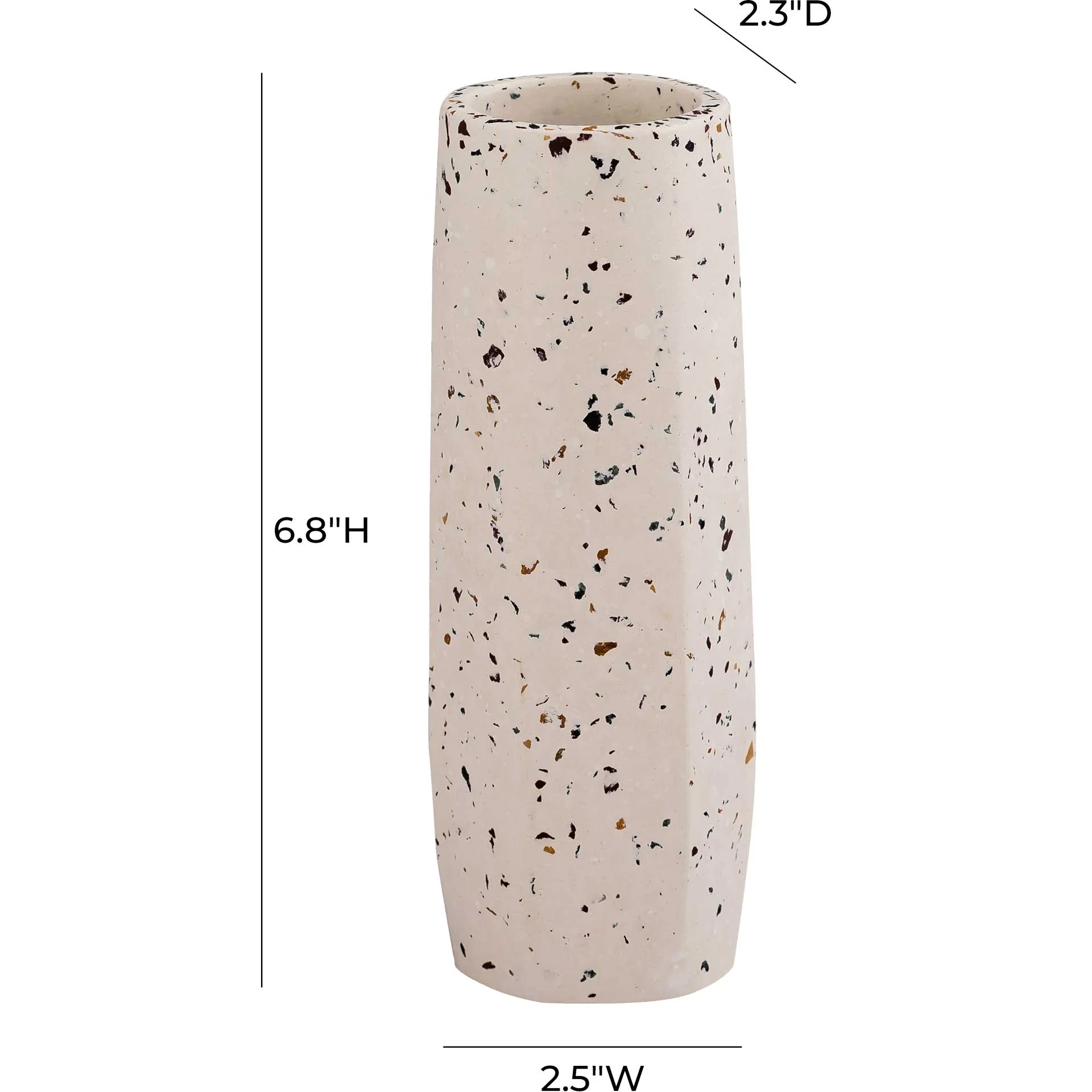 Tegan Vase White Terrazzo - Image 6