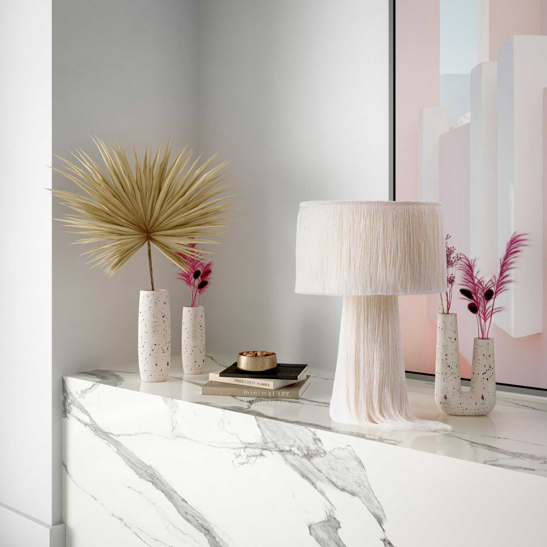 Tegan Vase White Terrazzo - Image 7