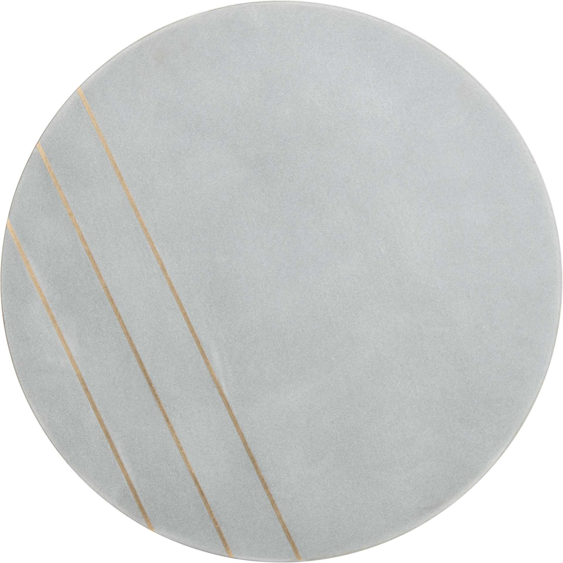 Temara Round Concrete Coffee Table Cement/Brass - Image 3