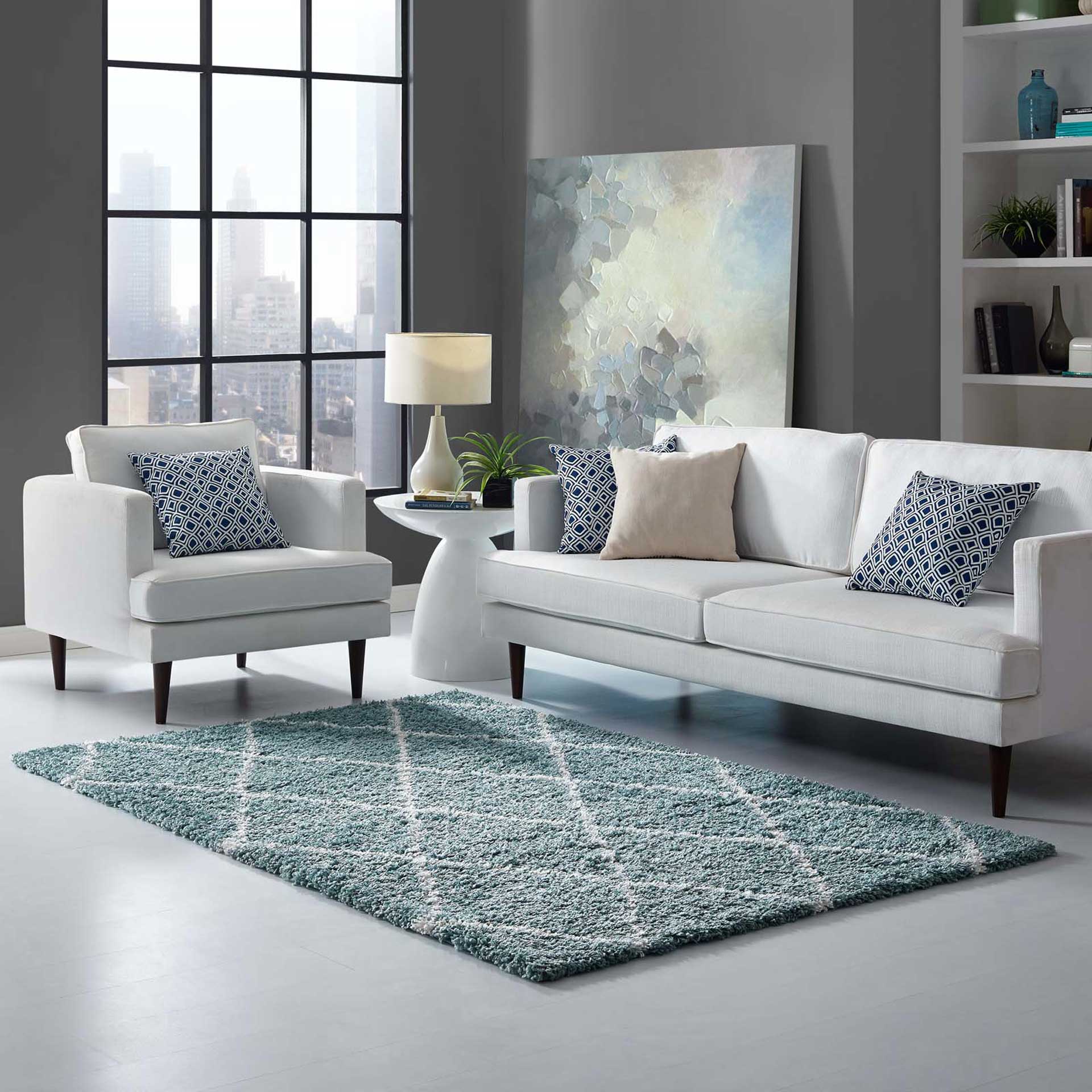 Templeton Area Rug Aqua Blue/Ivory - Image 8