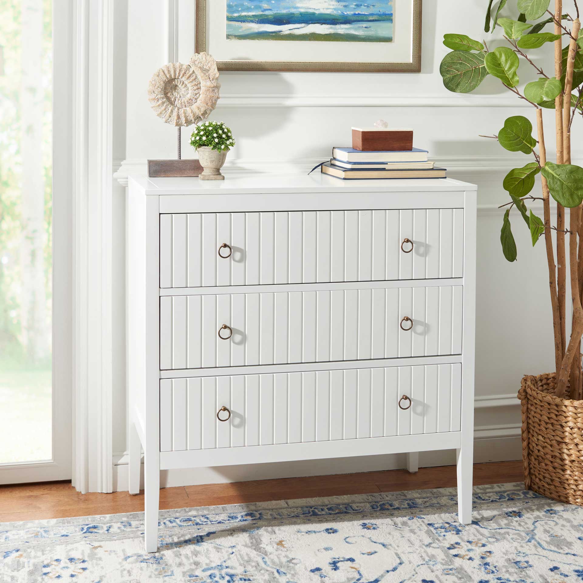 Terri 3 Drawer Chest White - Image 4