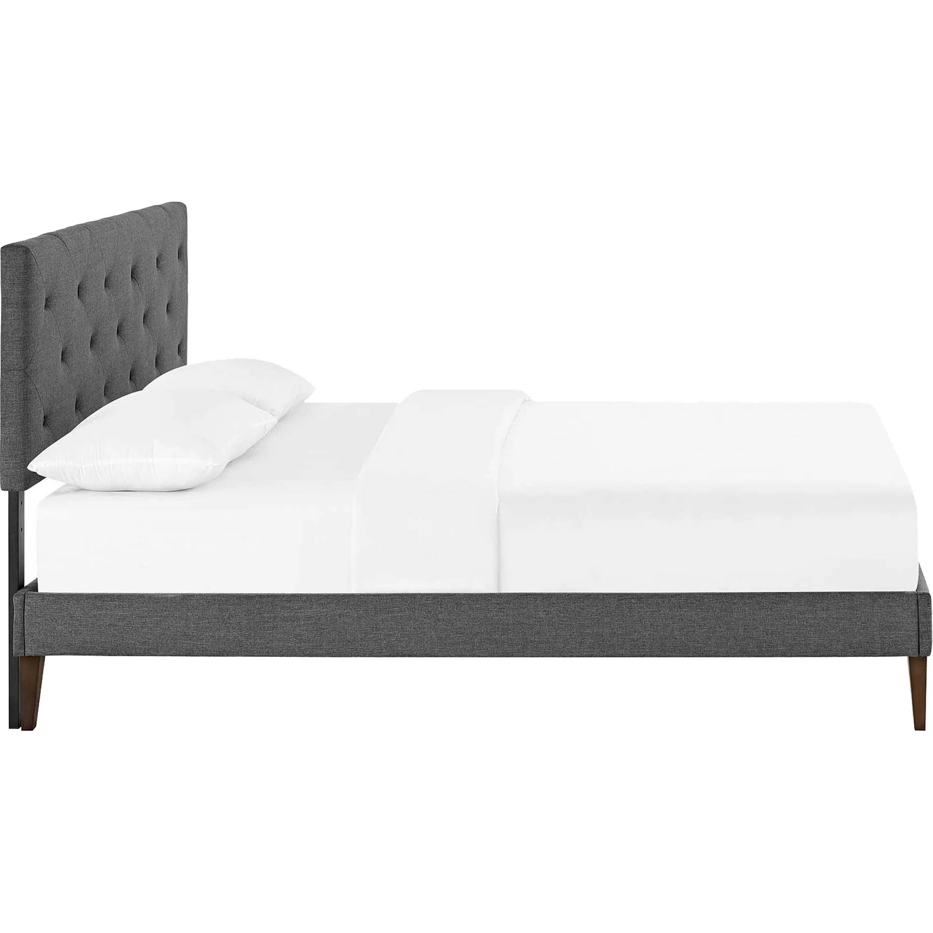Terry Fabric Platform Bed Gray - Image 3