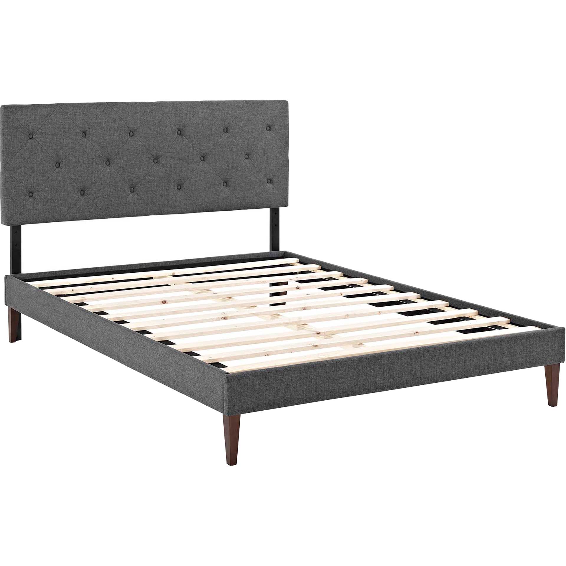Terry Fabric Platform Bed Gray - Image 4