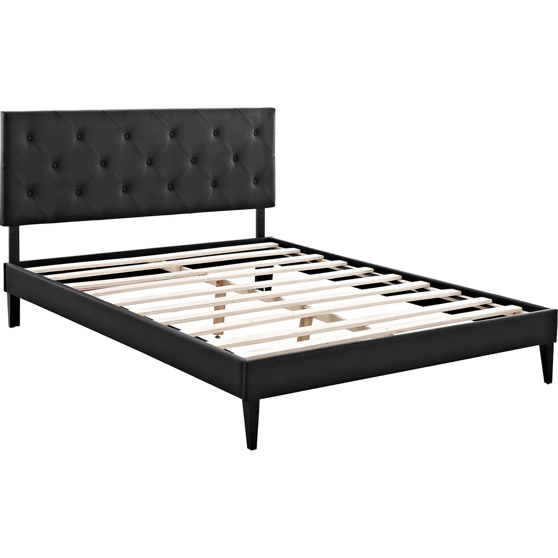 Terry Vinyl Platform Bed Black - Image 4