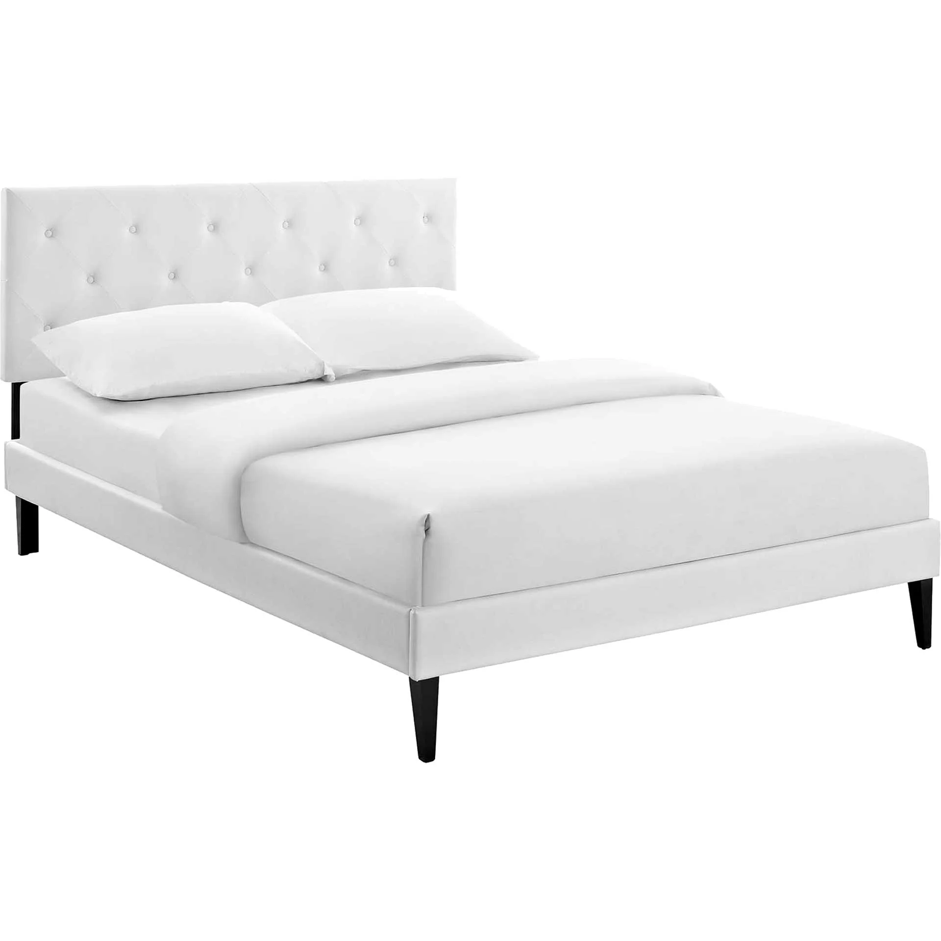 Terry Vinyl Platform Bed White - Image 2