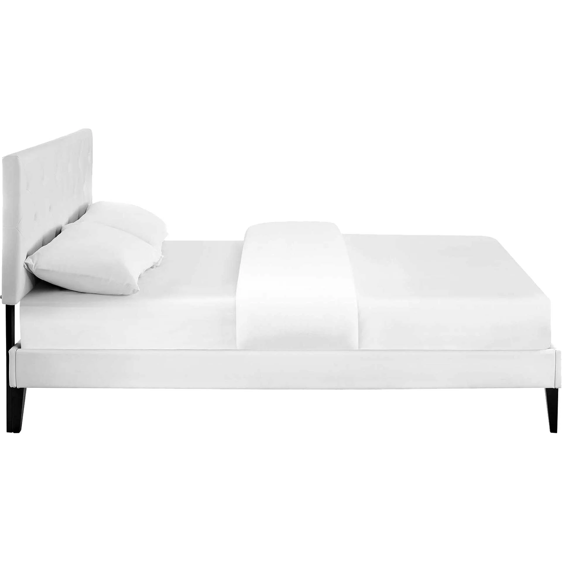 Terry Vinyl Platform Bed White - Image 3