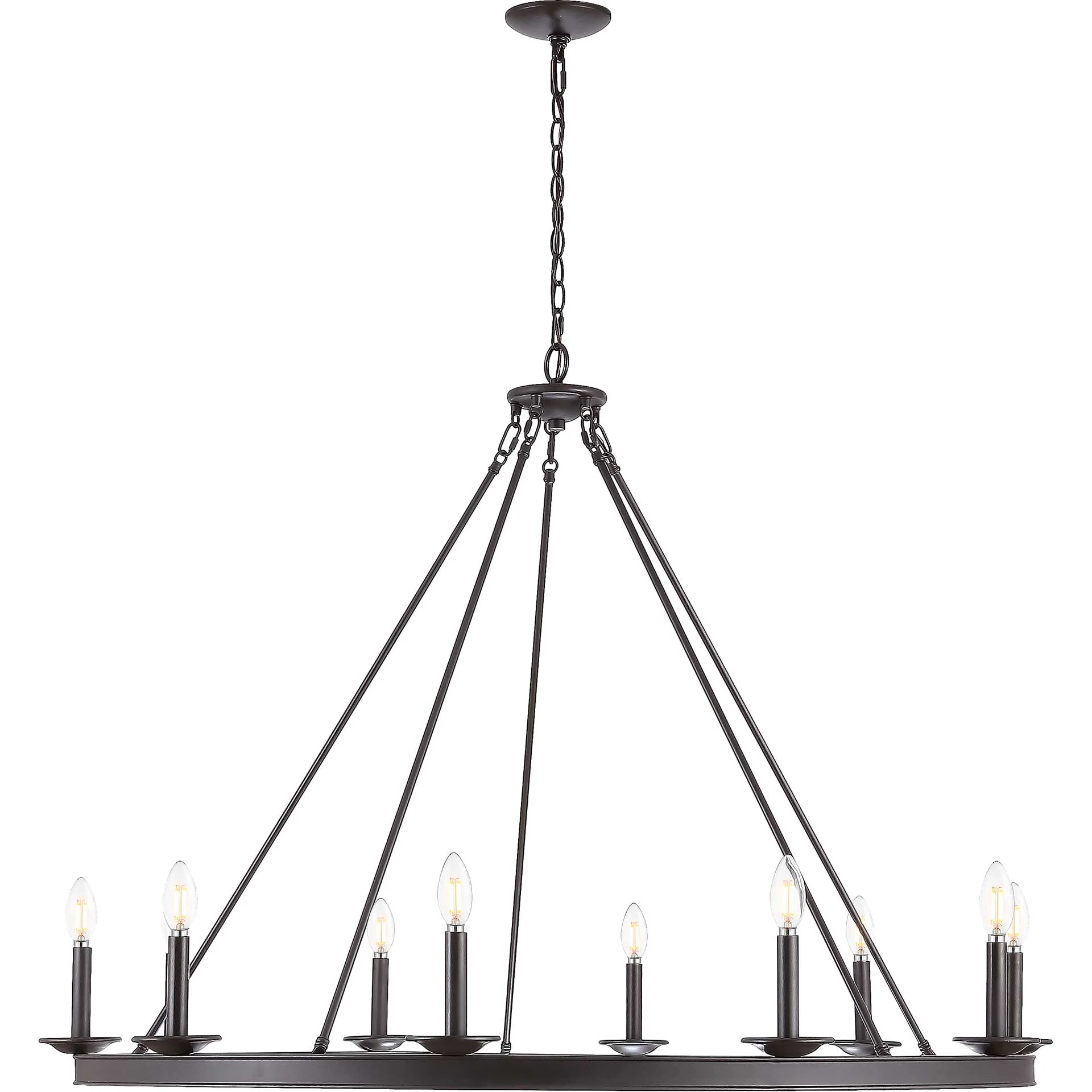 Tessa 10 Light Chandelier Bronze/Black - Image 2
