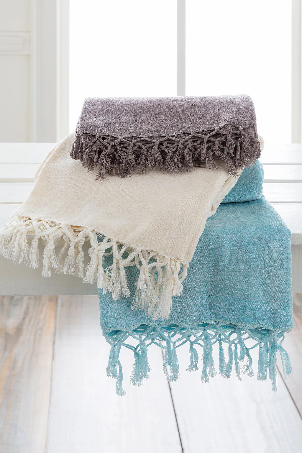 Tessa Solid Gray Throw - Image 2