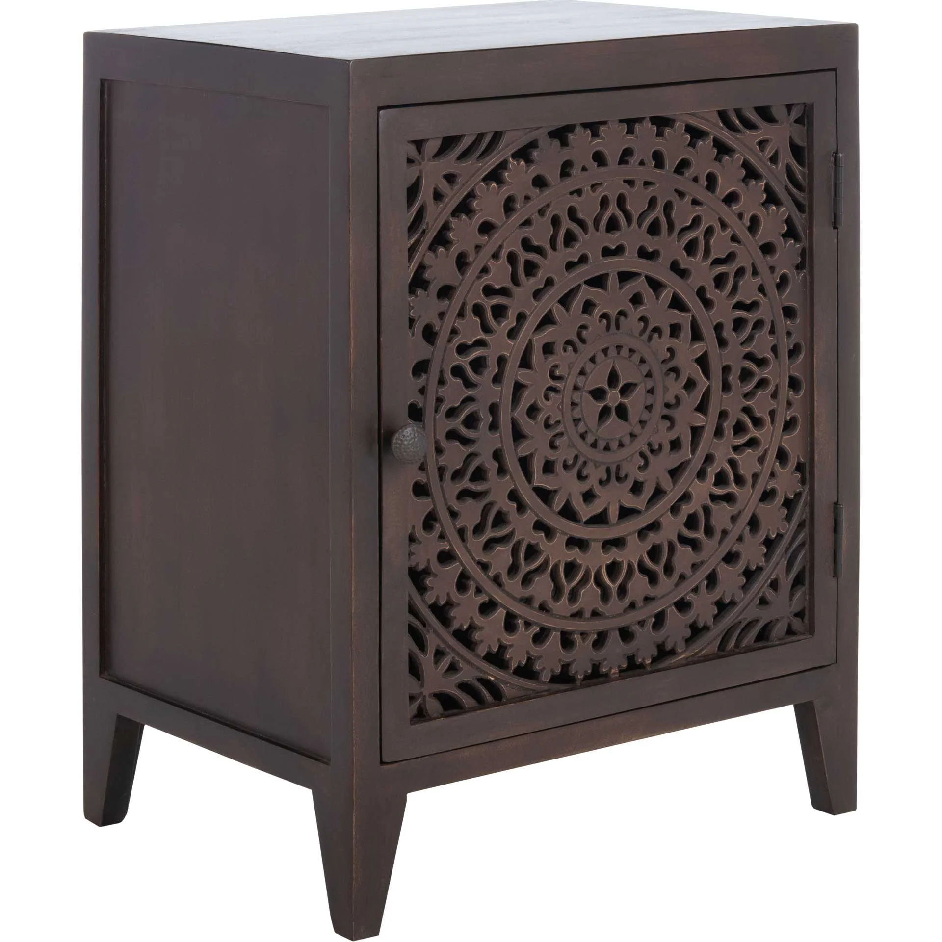 Thames 1 Door Carved Nightstand Brown - Image 2