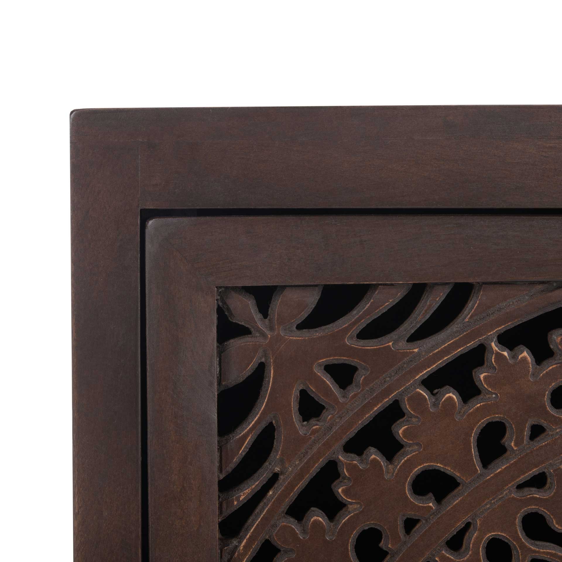 Thames 1 Door Carved Nightstand Brown - Image 6