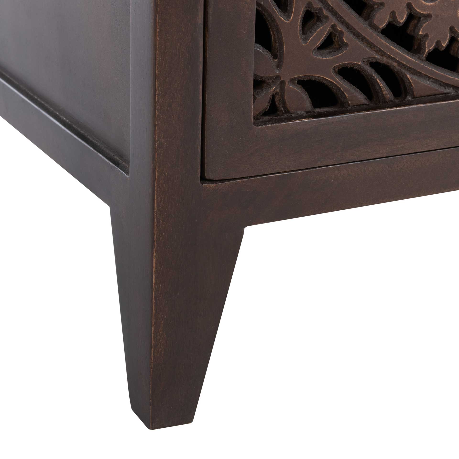 Thames 1 Door Carved Nightstand Brown - Image 7