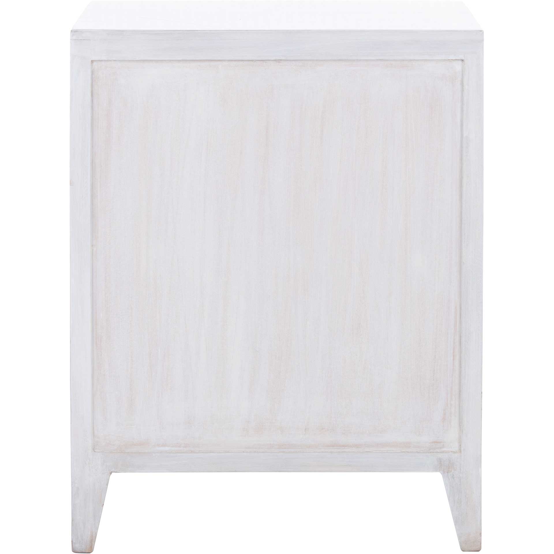 Thames 1 Door Carved Nightstand White Wash - Image 4