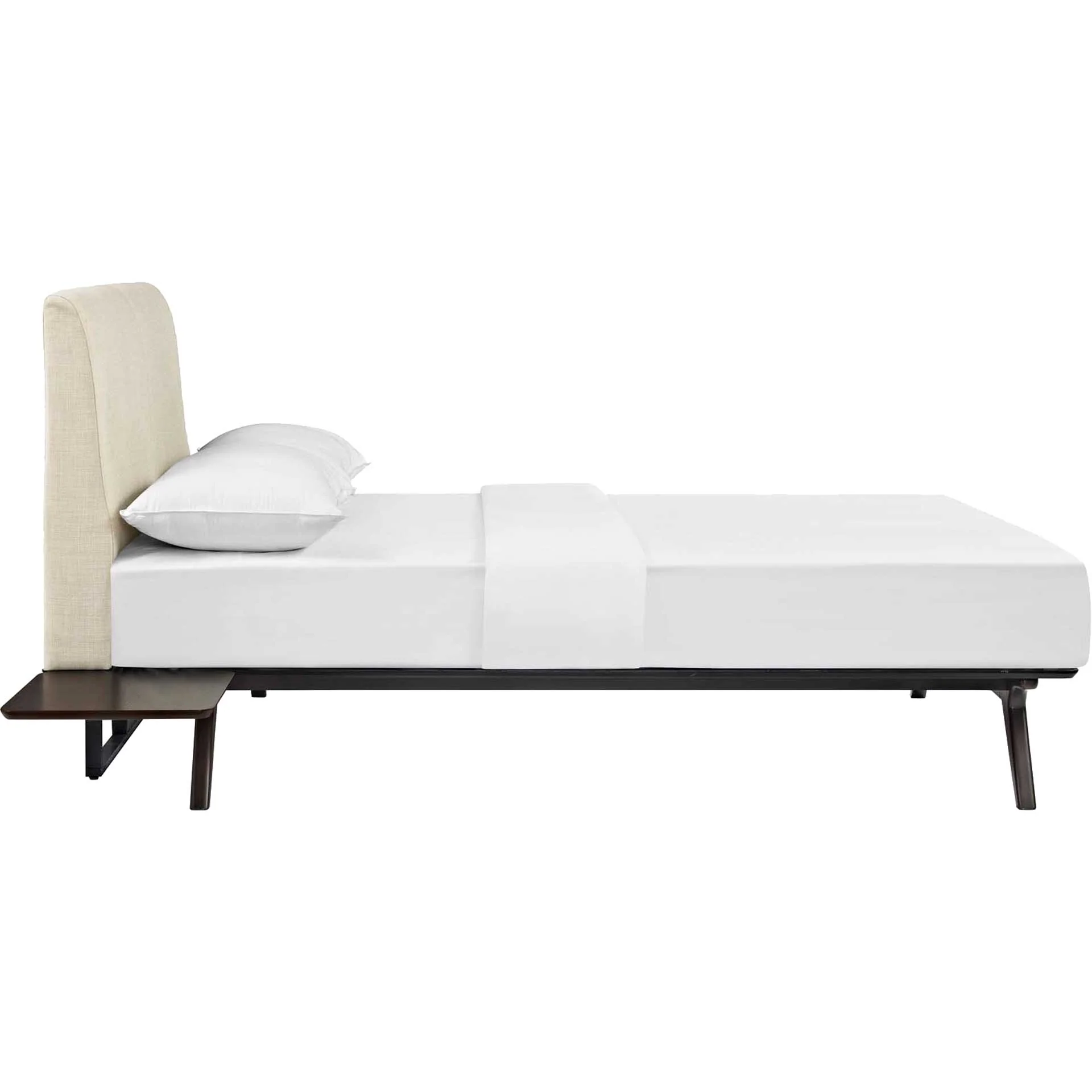 Thames Bed Cappuccino/Beige With Side Tables - Image 2