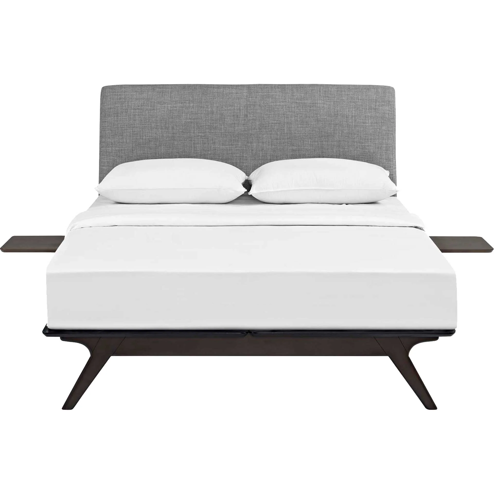 Thames Bed Cappuccino/Gray With Side Tables - Image 2