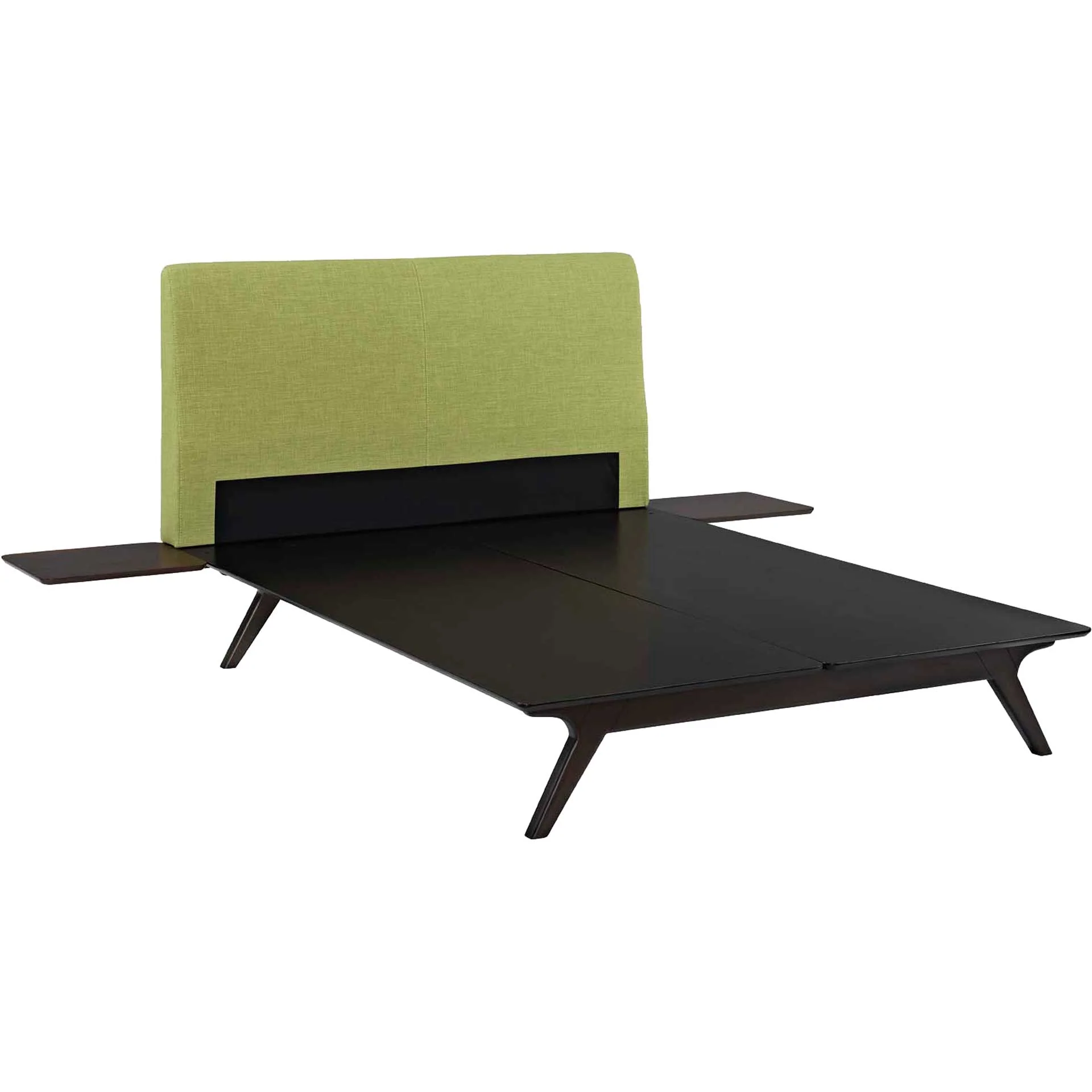 Thames Bed Cappuccino/Green With Side Tables - Image 4