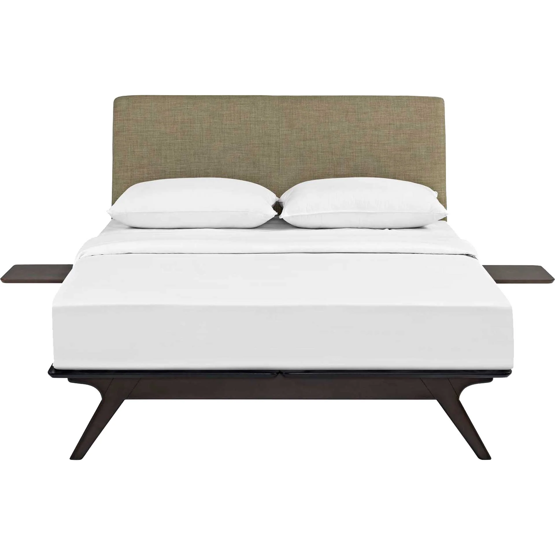 Thames Bed Cappuccino/Latte With Side Tables - Image 3