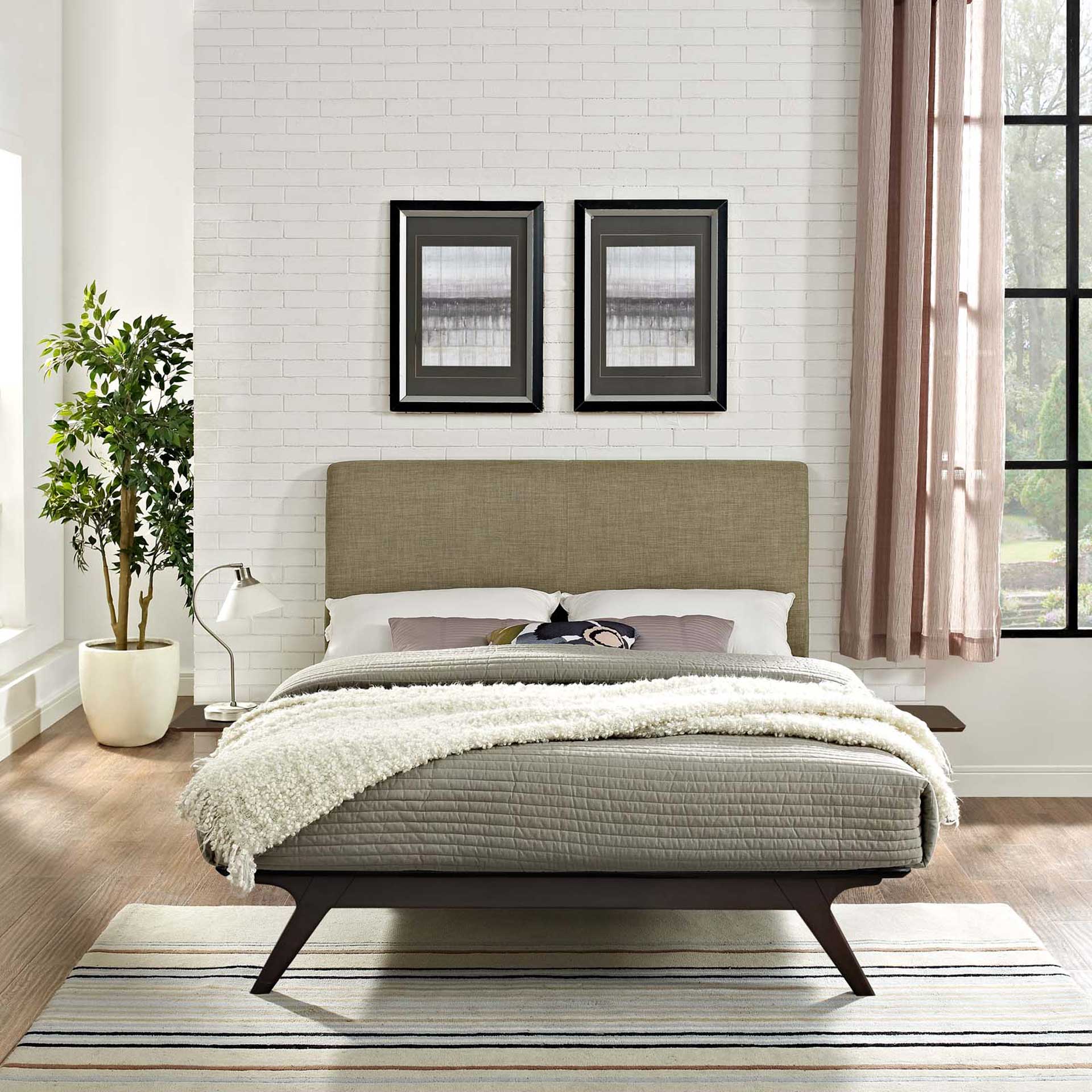 Thames Bed Cappuccino/Latte With Side Tables - Image 5