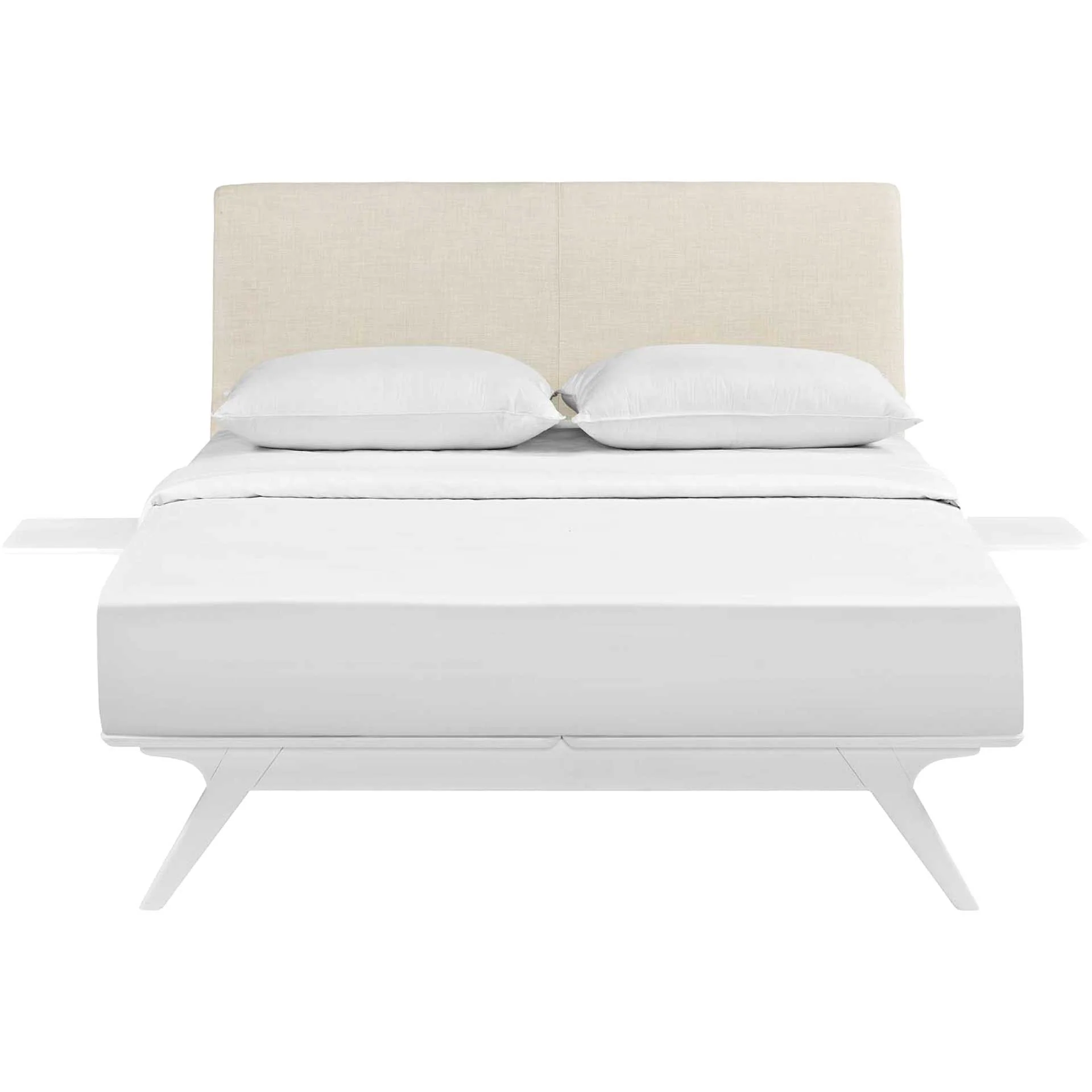 Thames Bed White/Beige With Side Tables - Image 2
