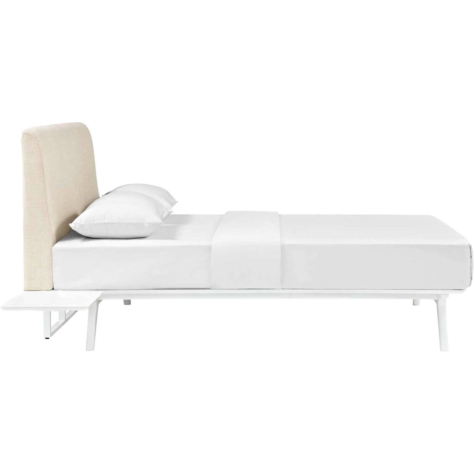 Thames Bed White/Beige With Side Tables - Image 3