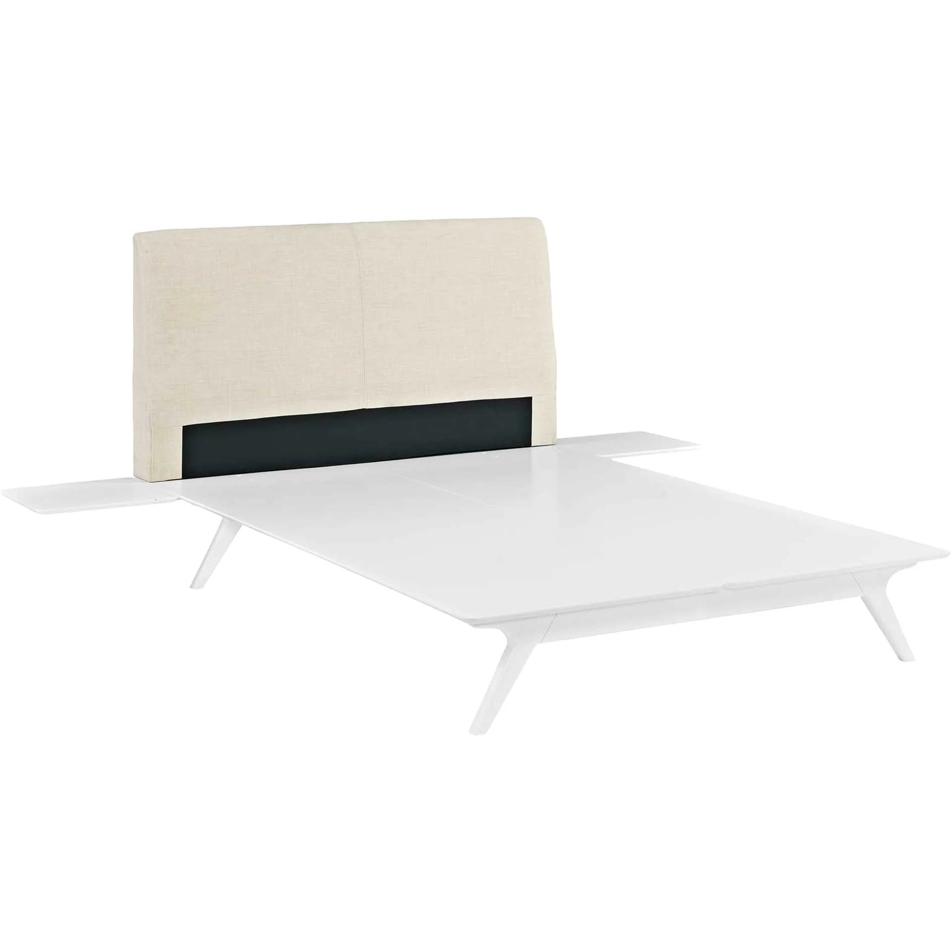 Thames Bed White/Beige With Side Tables - Image 4