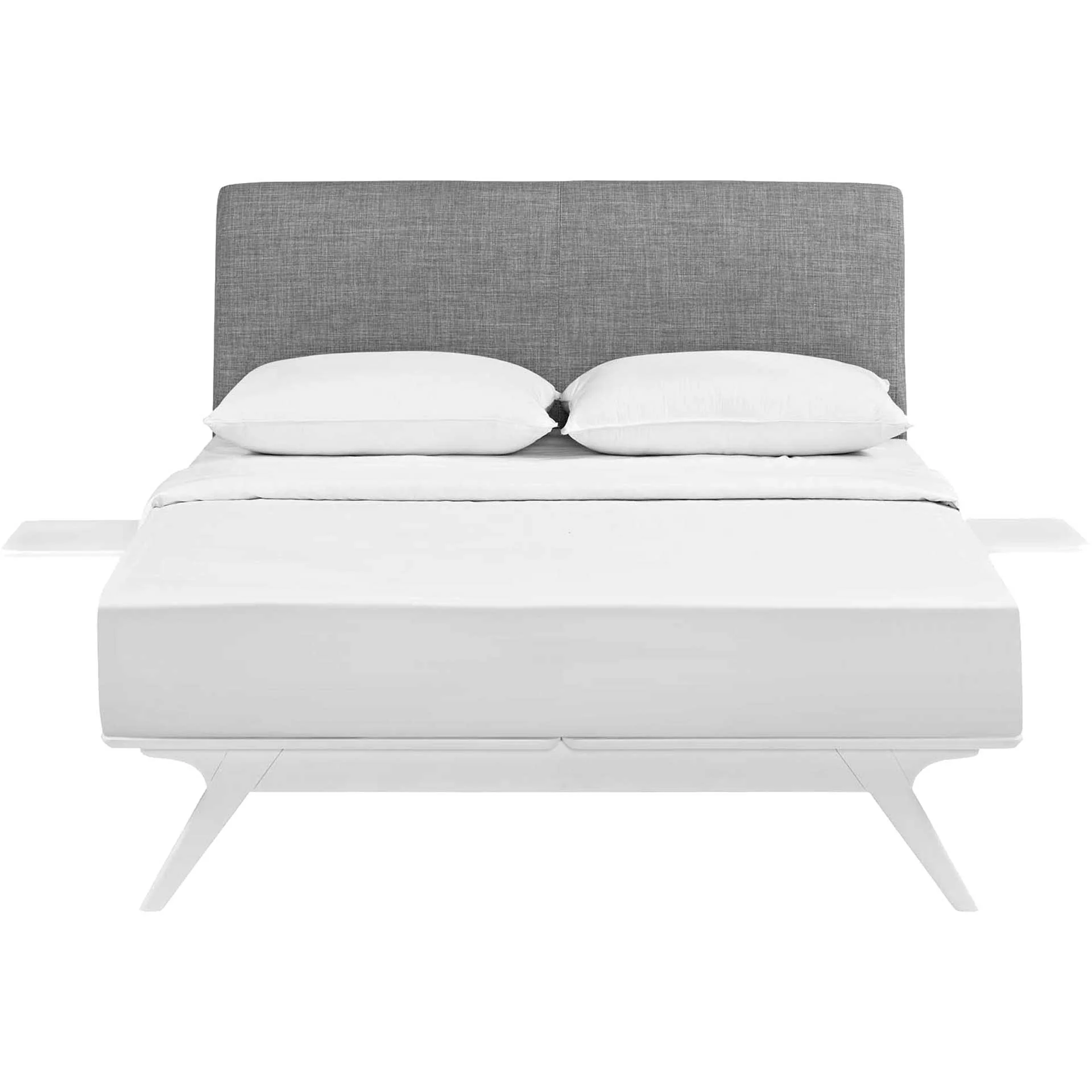 Thames Bed White/Gray With Side Tables - Image 2