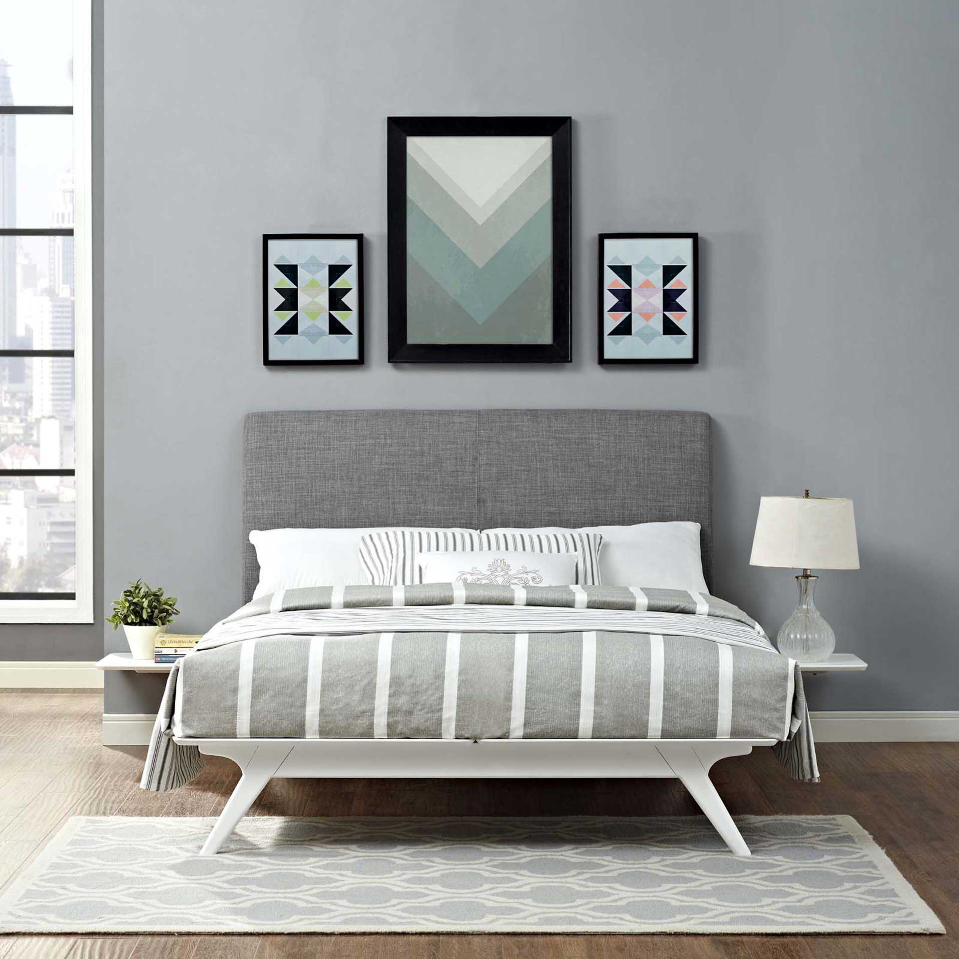 Thames Bed White/Gray With Side Tables - Image 5