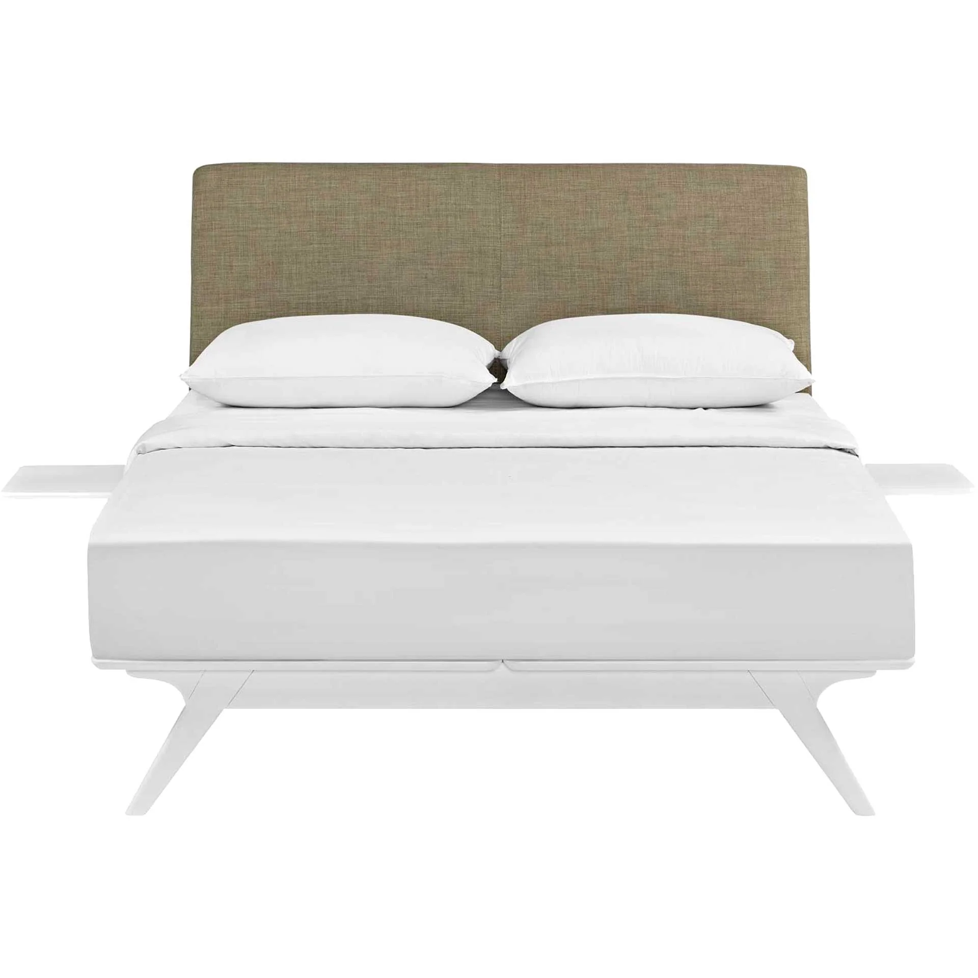 Thames Bed White/Latte With Side Tables - Image 2
