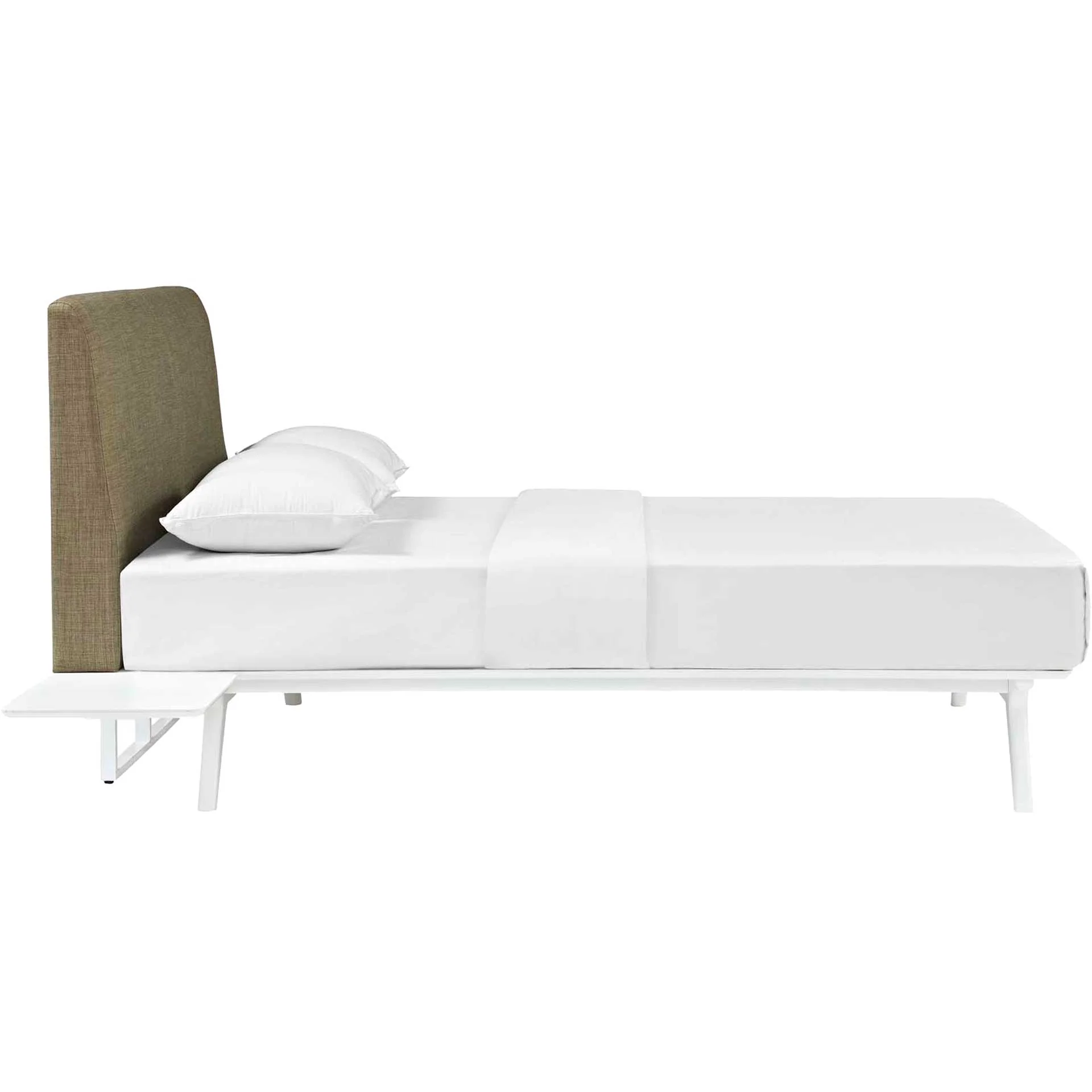 Thames Bed White/Latte With Side Tables - Image 3