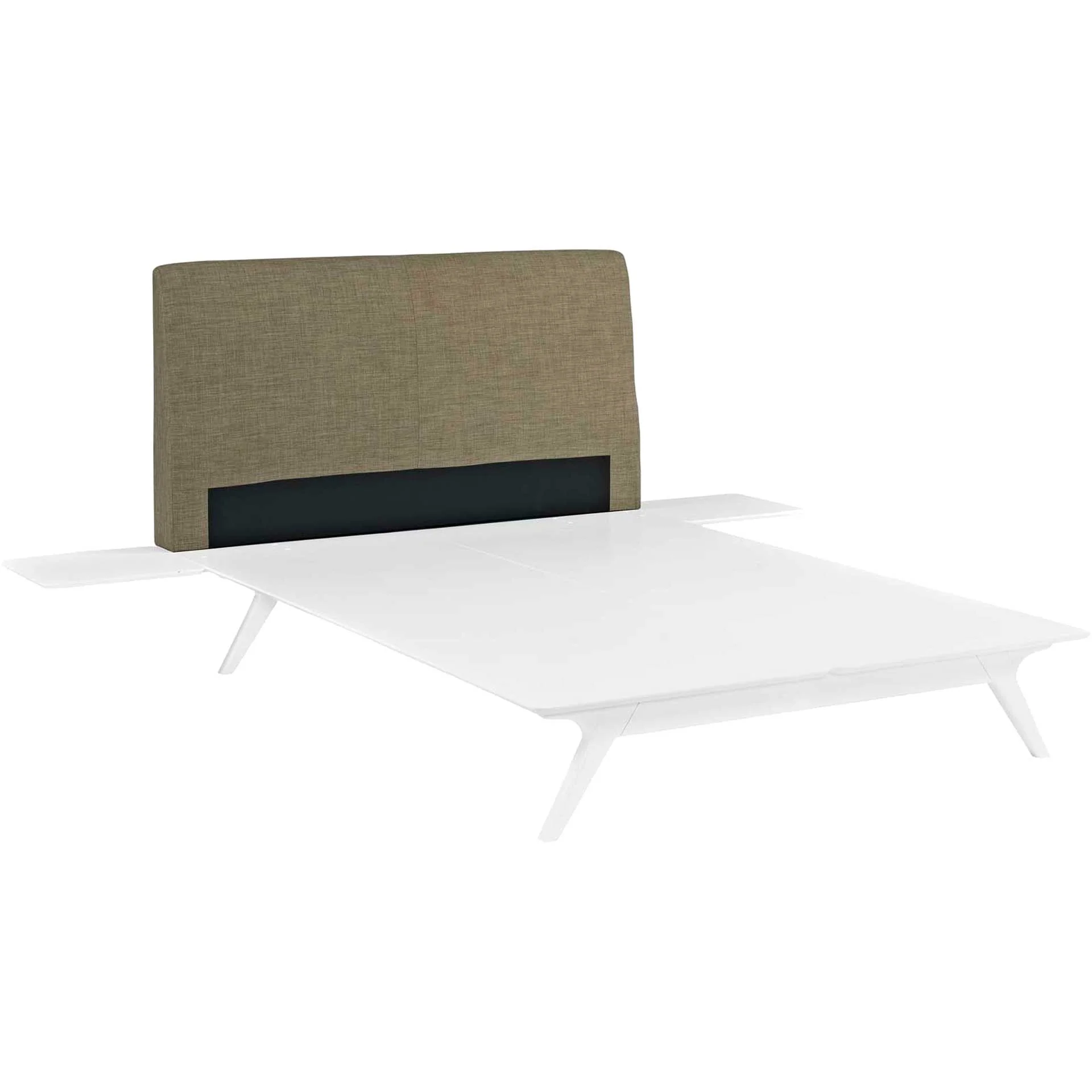 Thames Bed White/Latte With Side Tables - Image 4