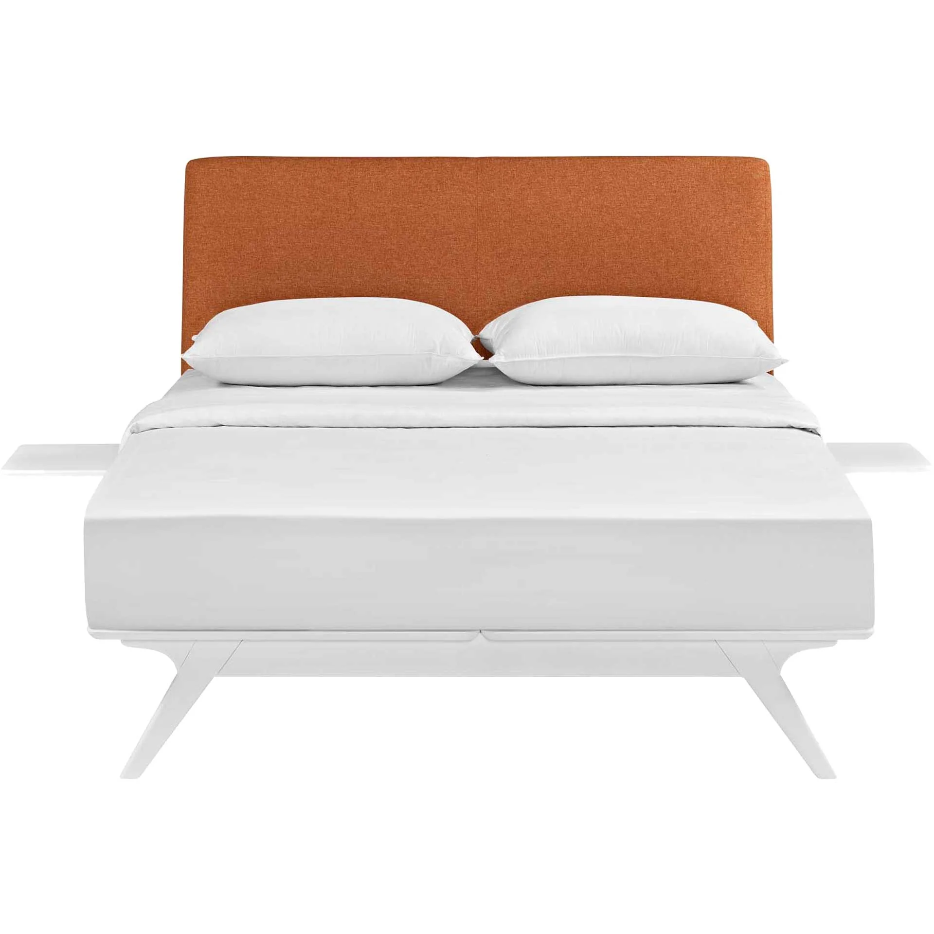 Thames Bed White/Orange With Side Tables - Image 2