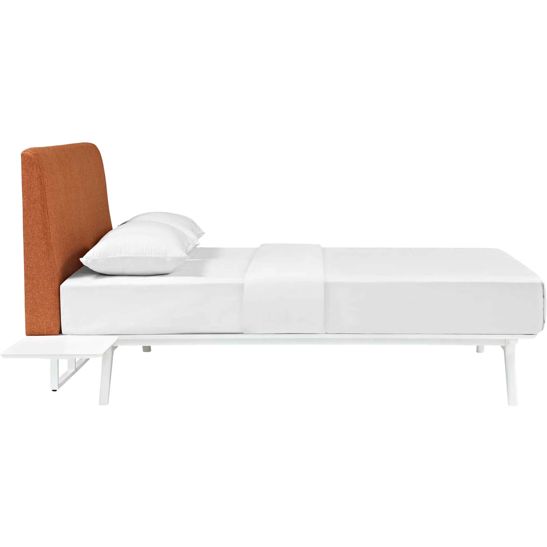 Thames Bed White/Orange With Side Tables - Image 3