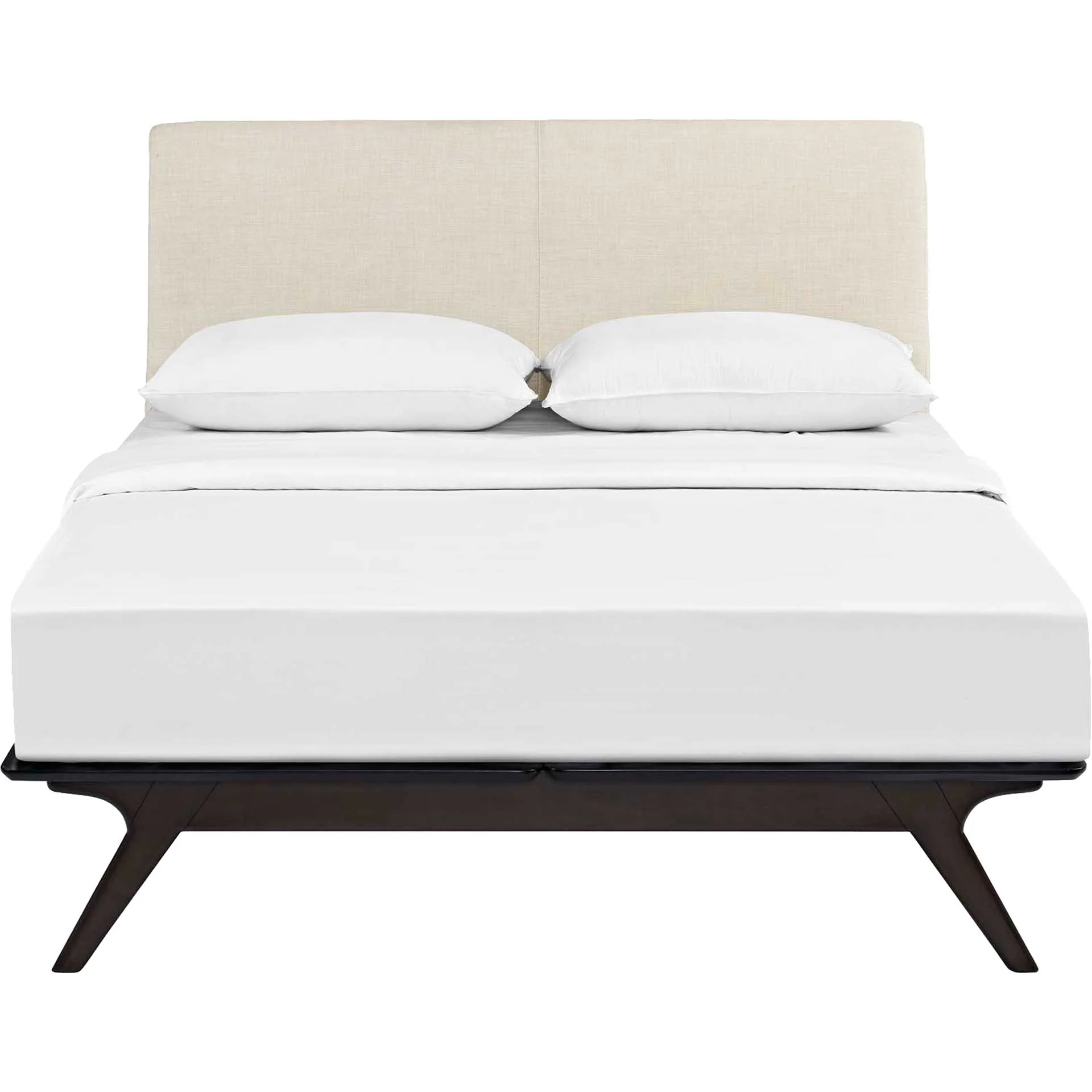 Thames Wood Bed Cappuccino/Beige - Image 2