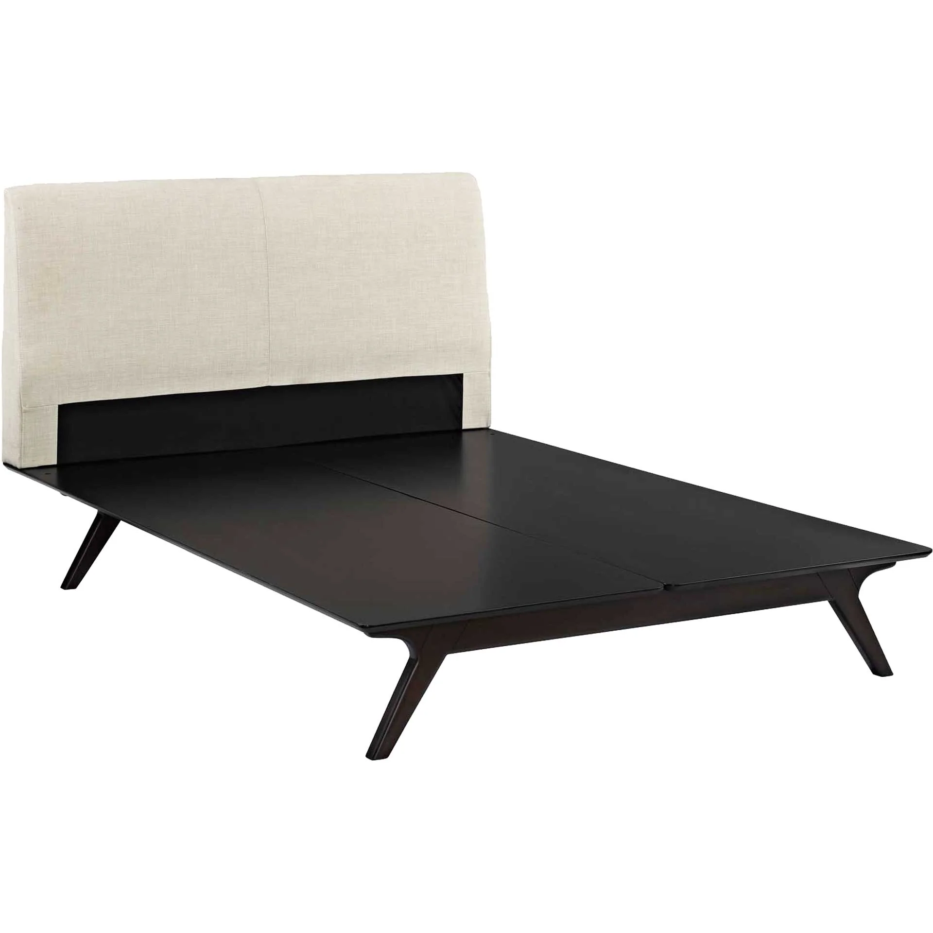 Thames Wood Bed Cappuccino/Beige - Image 4