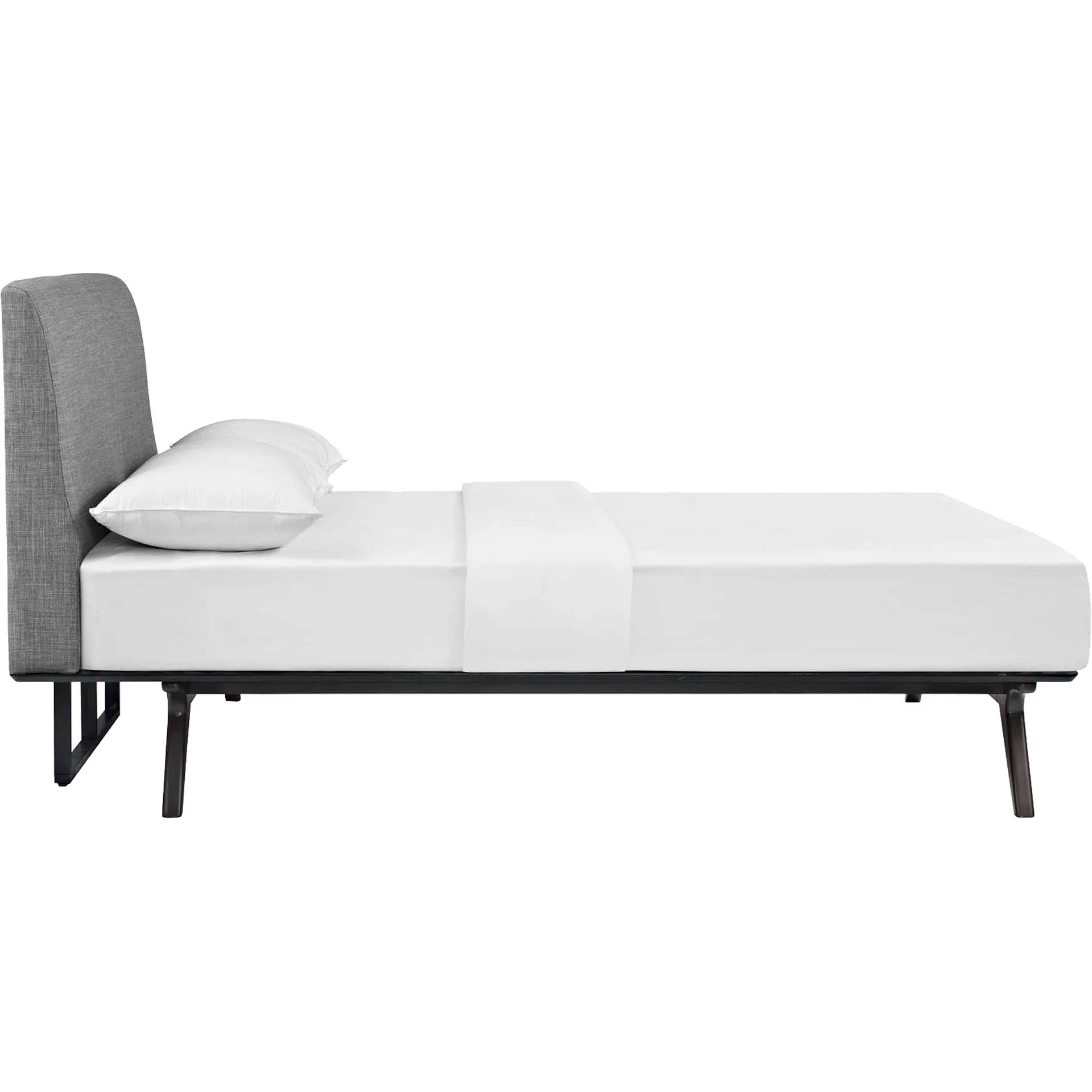 Thames Wood Bed Cappuccino/Gray - Image 3