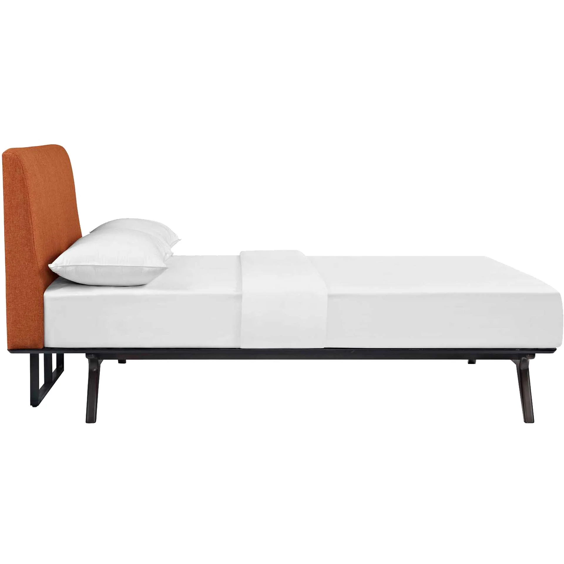 Thames Wood Bed Cappuccino/Orange - Image 3