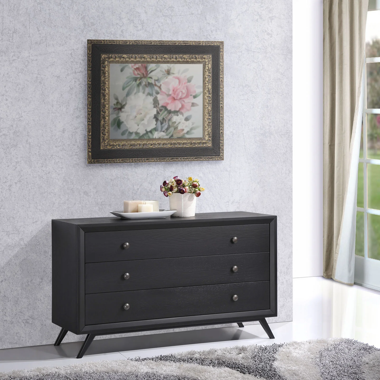 Thames Wood Dresser Black - Image 3