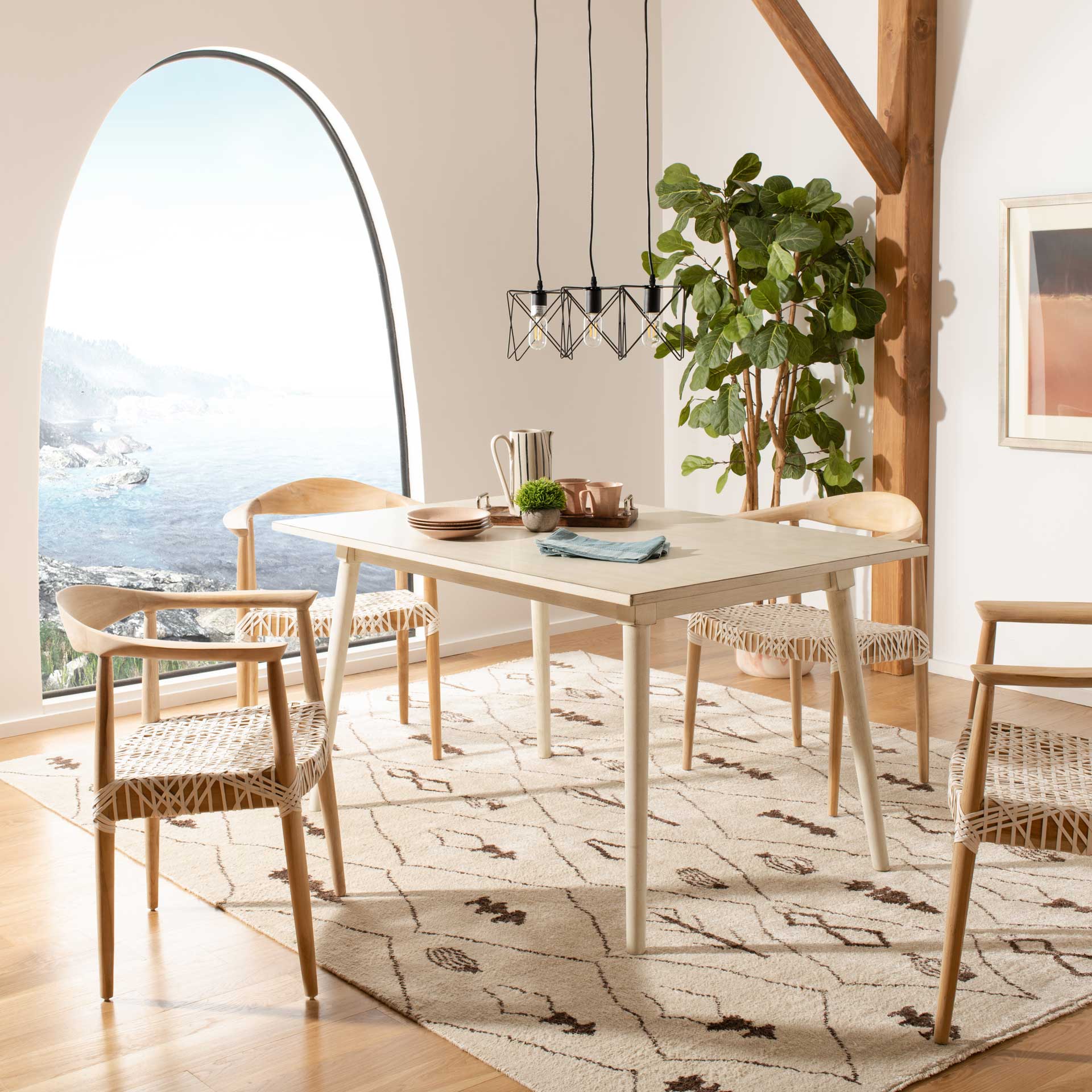 Tiana Rectangle Dining Table Antique/White - Image 4