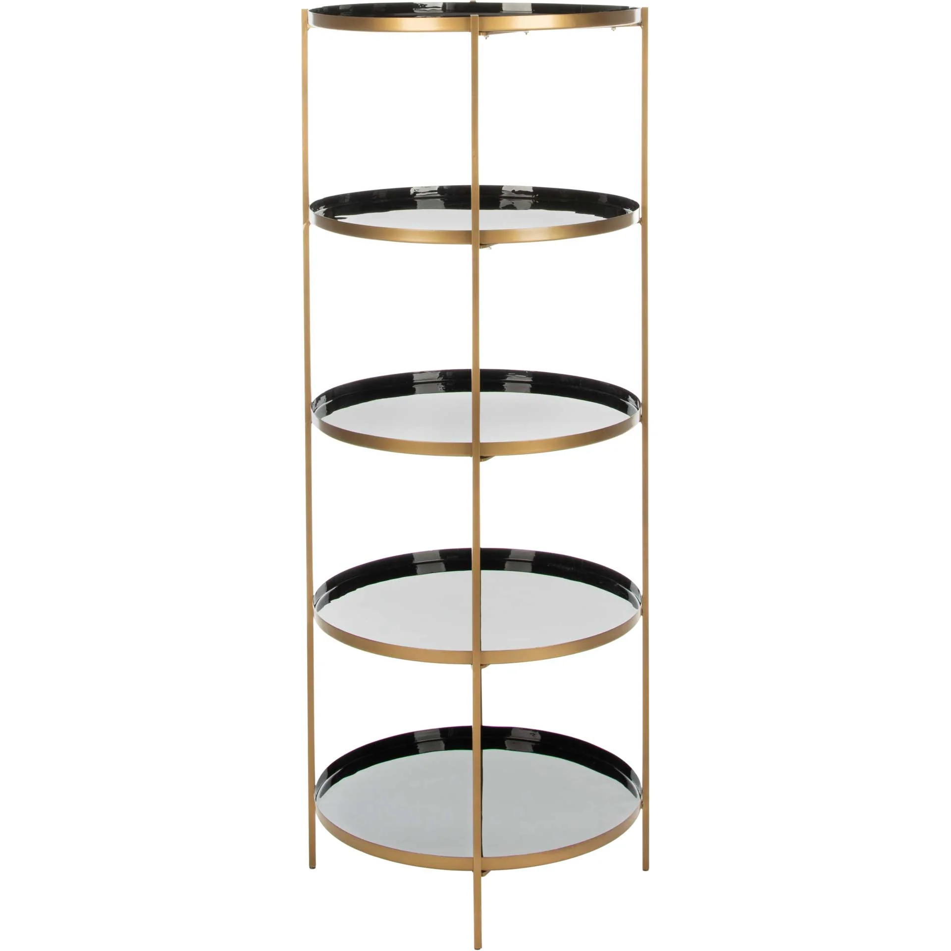 Tiana Round 5 Tier Etagere Black/Brass - Image 2