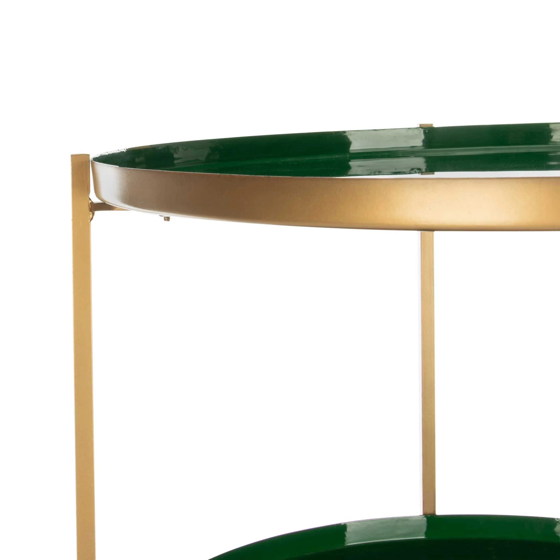 Tiana Round 5 Tier Etagere Hunter Green/Brass - Image 4