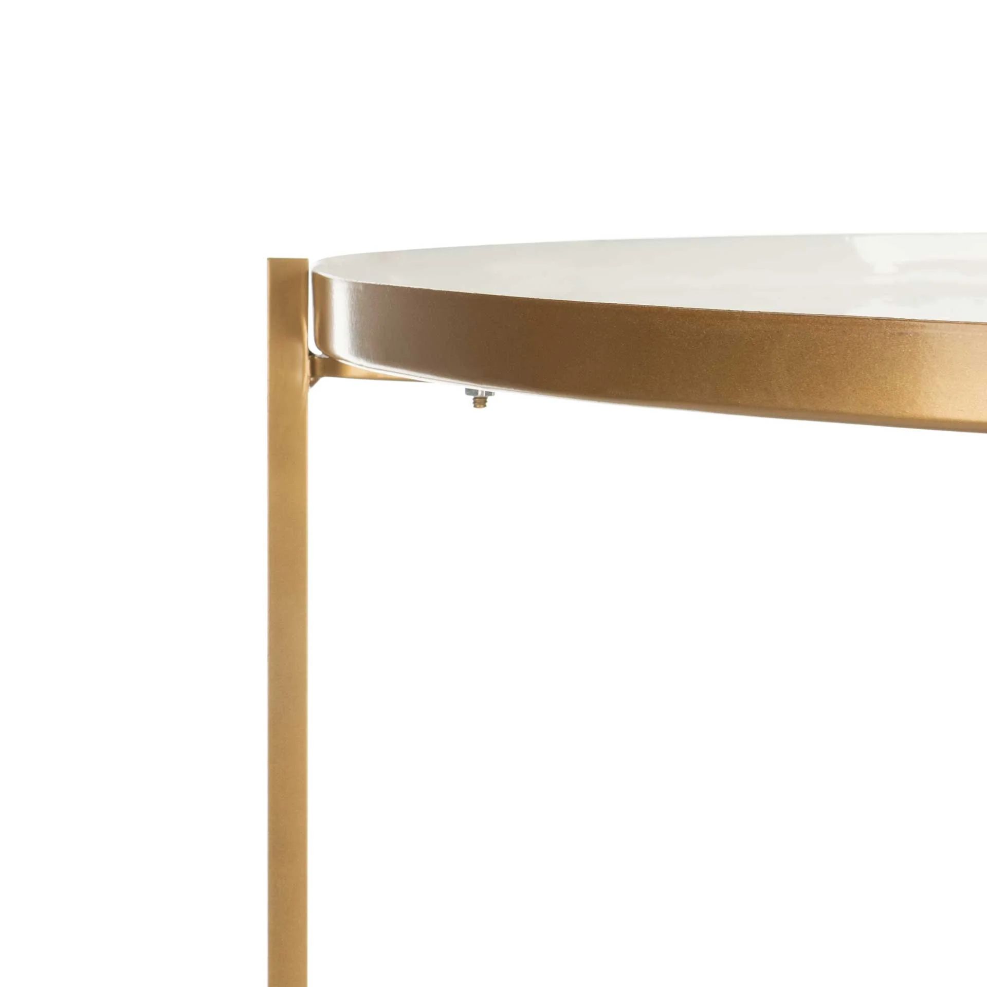 Tiana Round 5 Tier Etagere White/Brass - Image 4