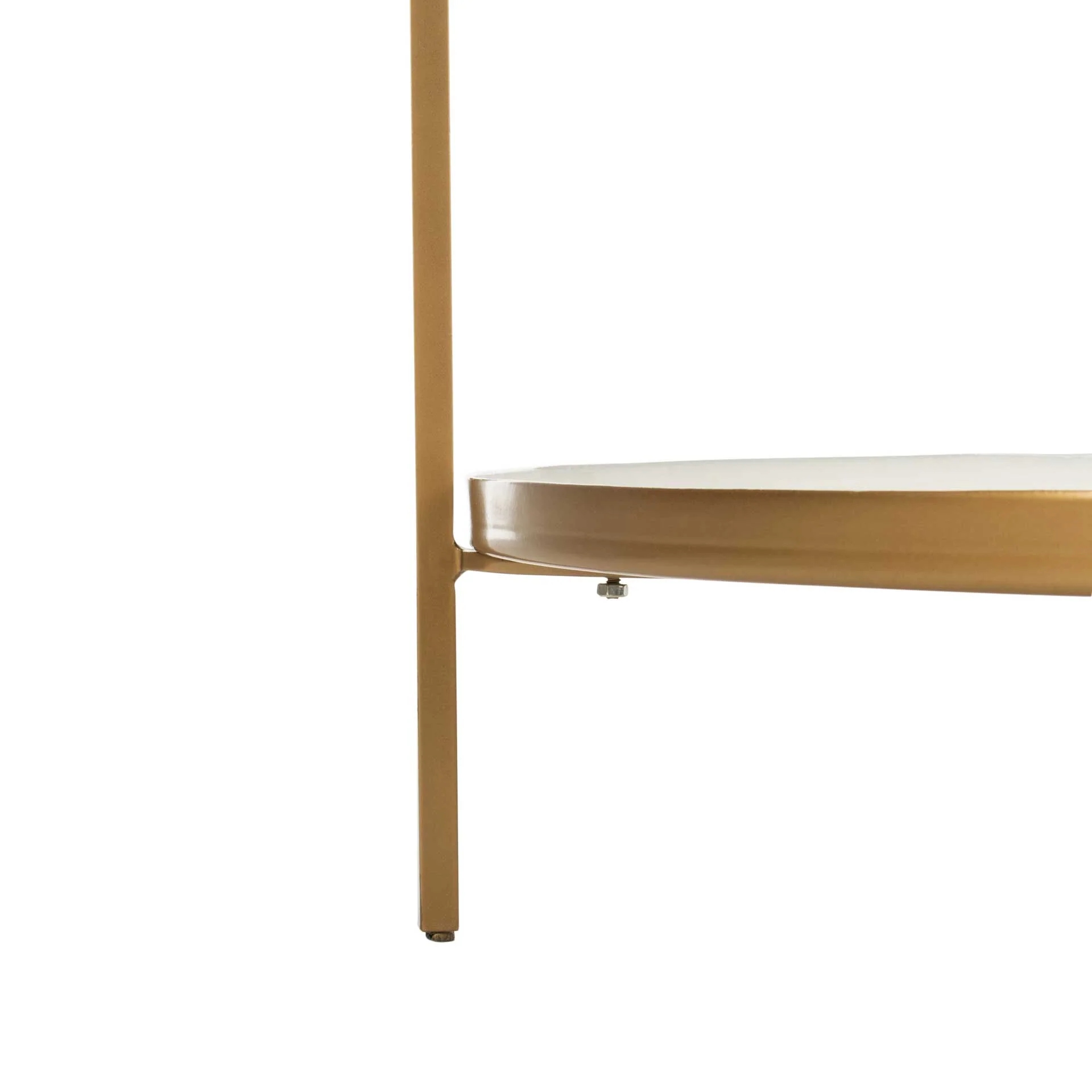 Tiana Round 5 Tier Etagere White/Brass - Image 5