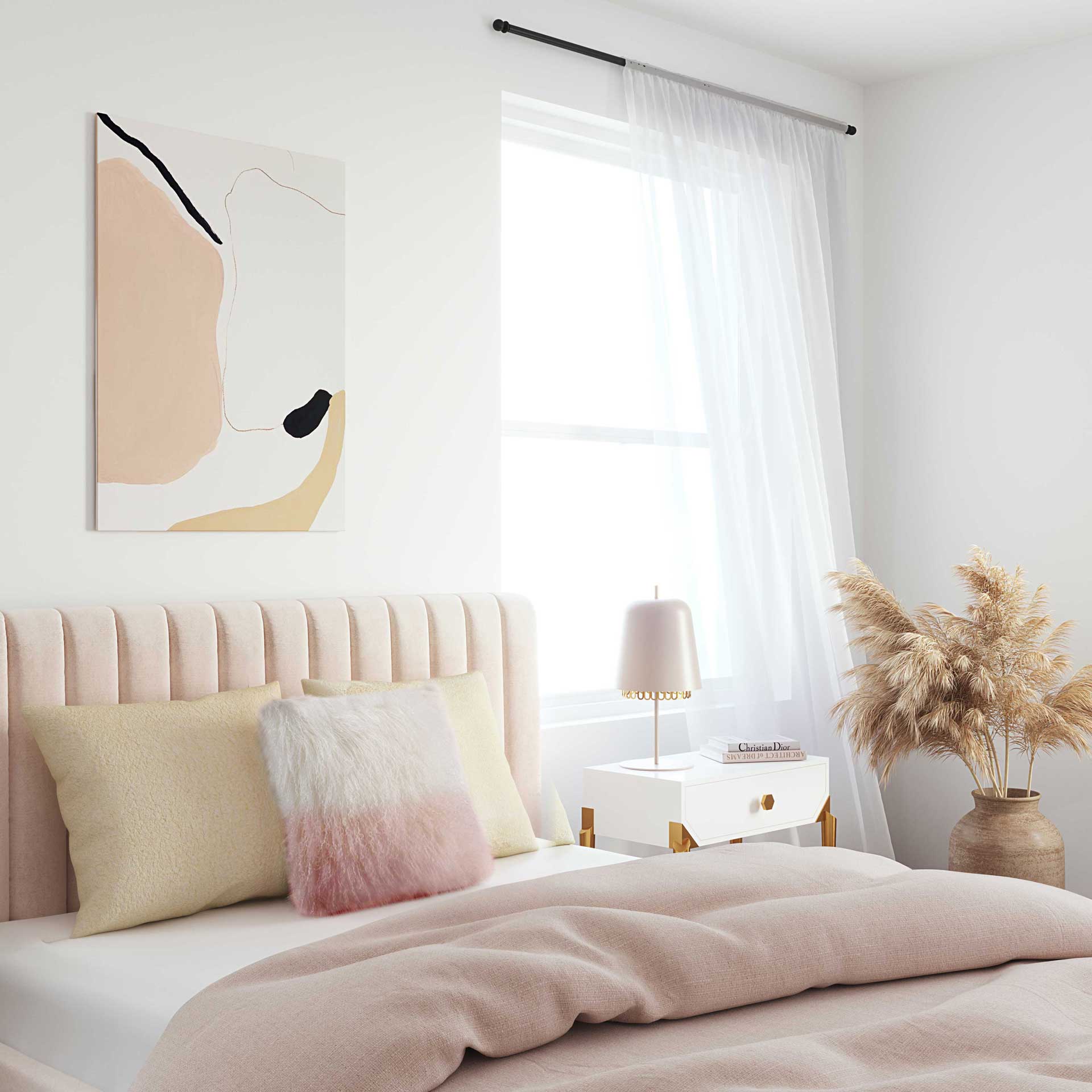 Tibetan Sheep Pillow Blush/White - Image 4
