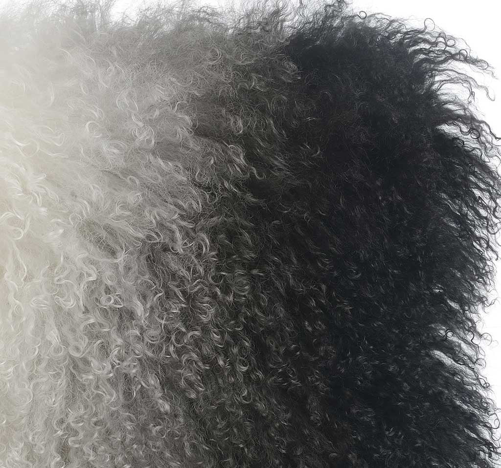 Tibetan Sheep Pillow White/Black - Image 2