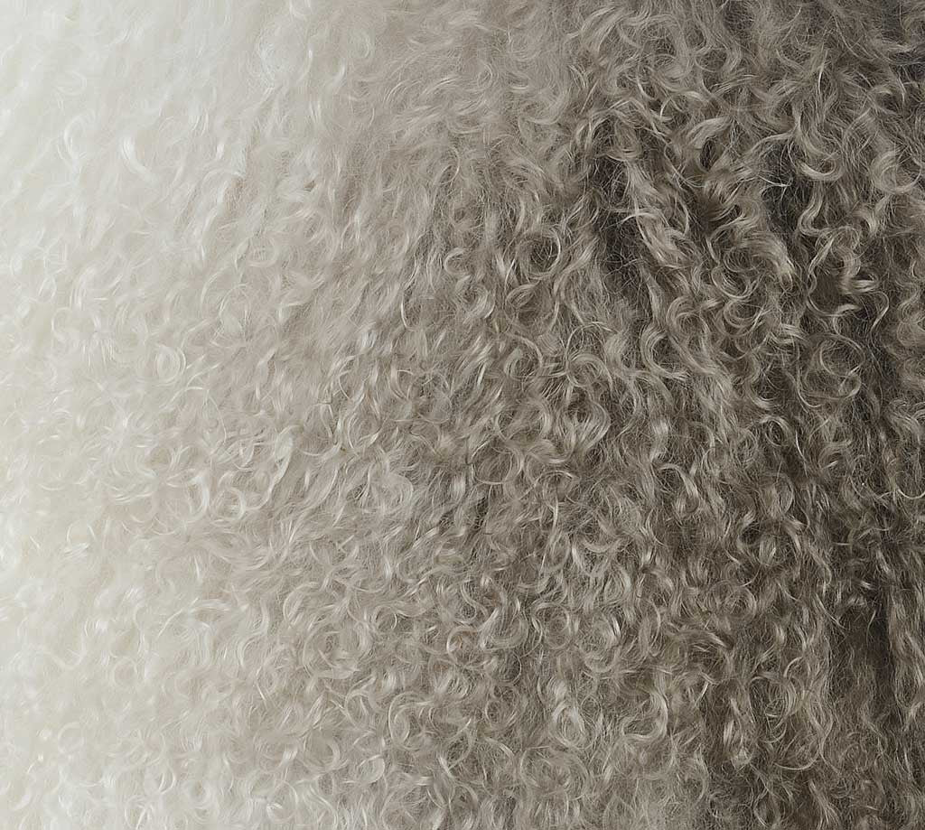 Tibetan Sheep Pillow White/Brown - Image 2