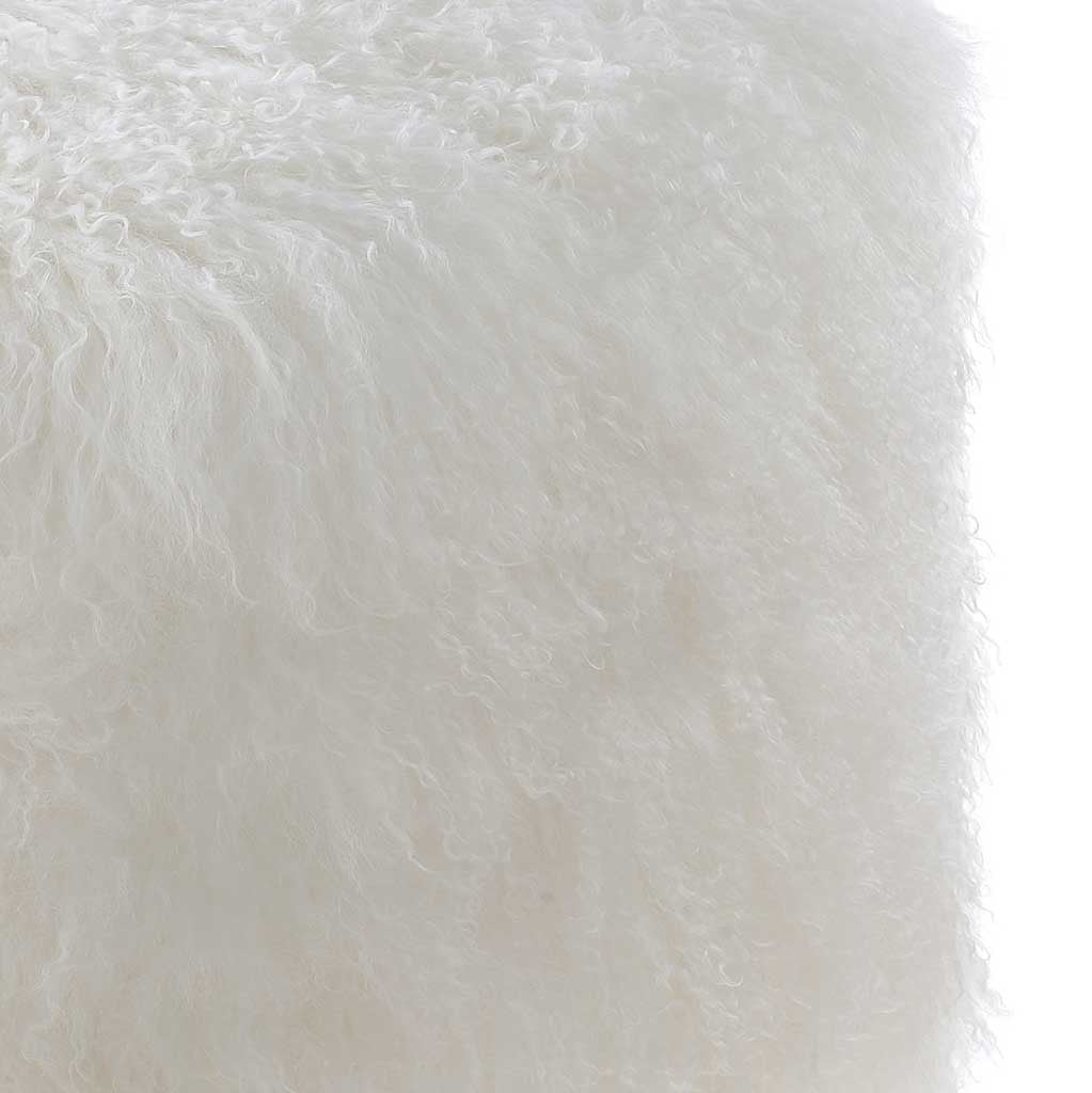 Tibetan Sheep Pouf White - Image 2