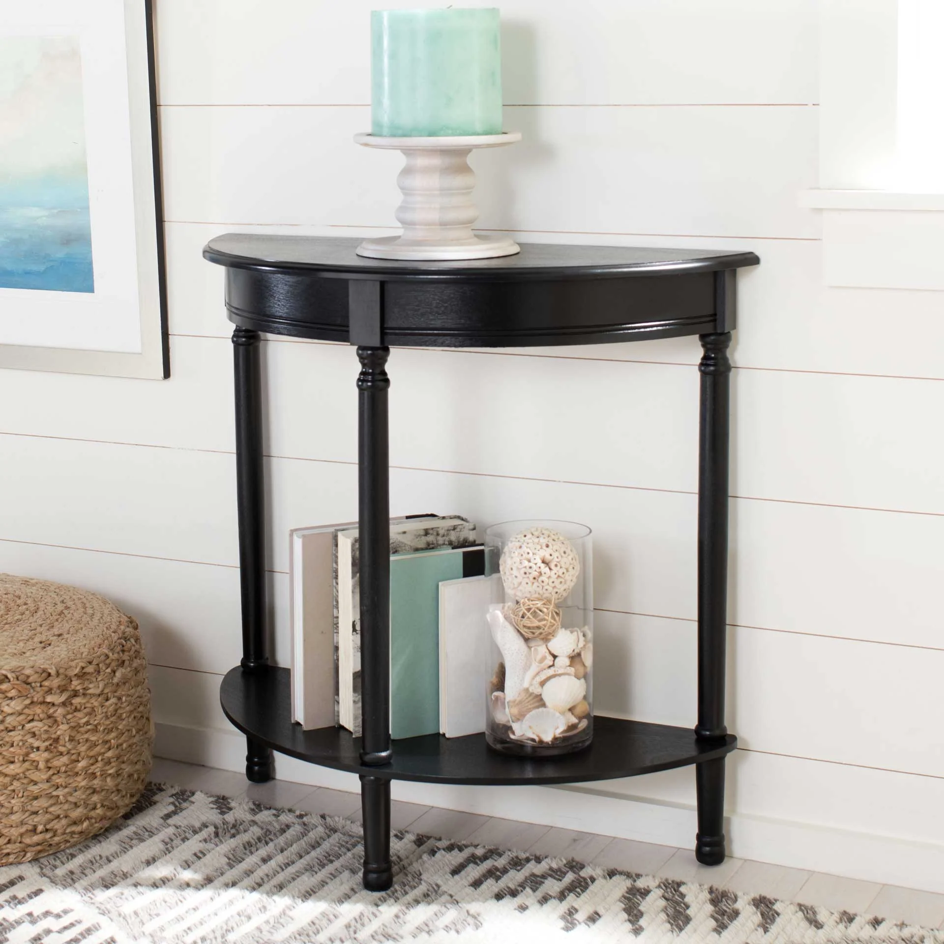 Tichka Half Round Console Table Black - Image 7