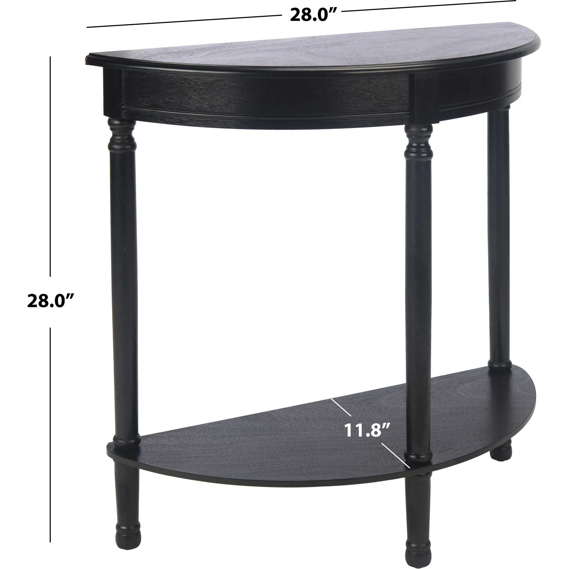 Tichka Half Round Console Table Black - Image 8