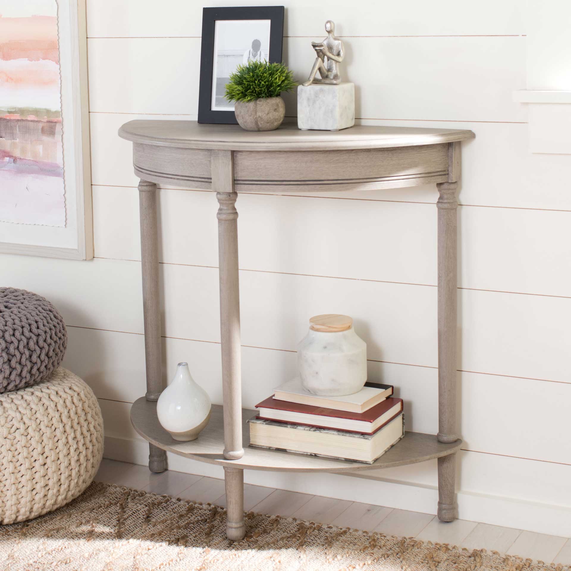 Tichka Half Round Console Table Greige - Image 7