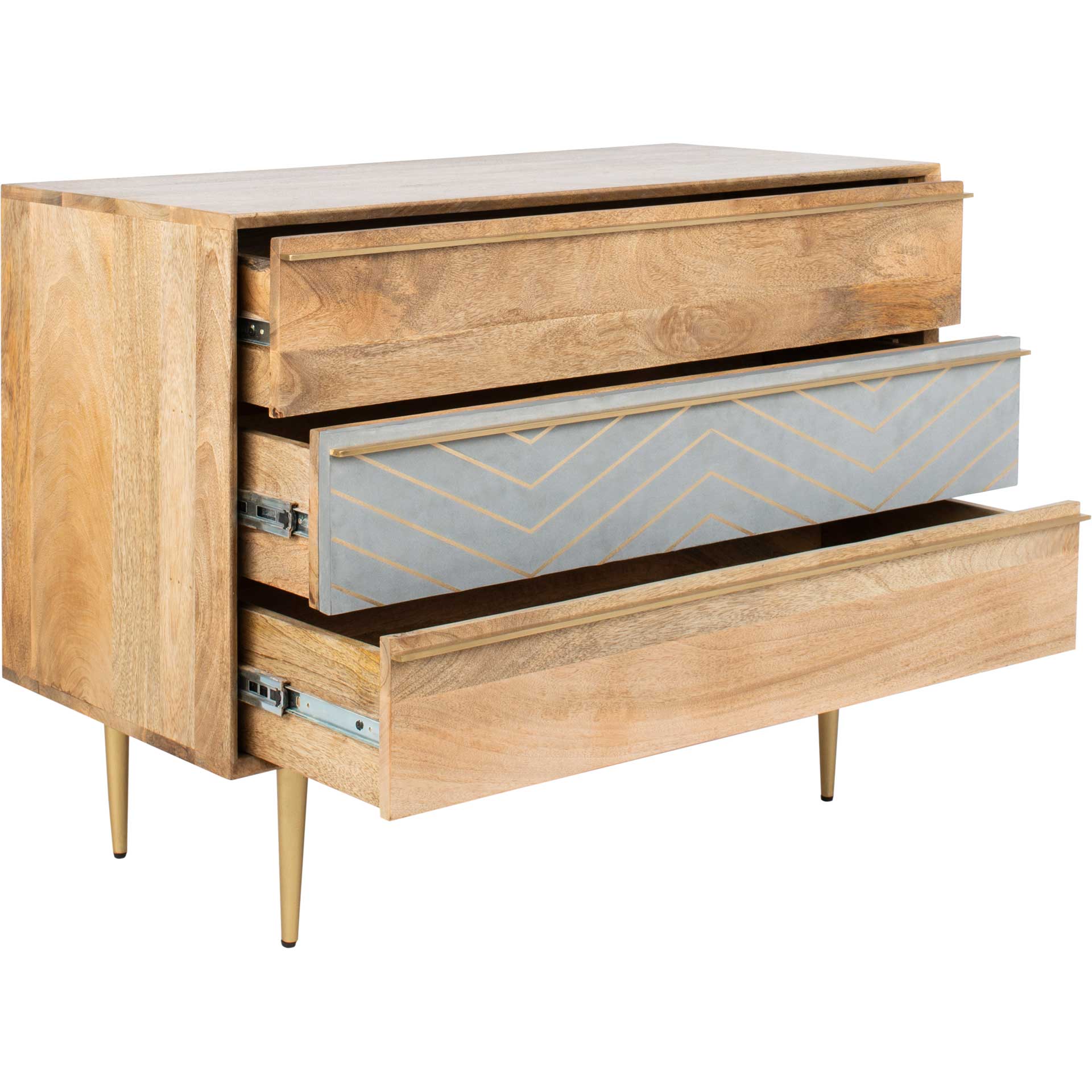 Tieton Cement Chest Natural Mango/Brass/Cement - Image 2